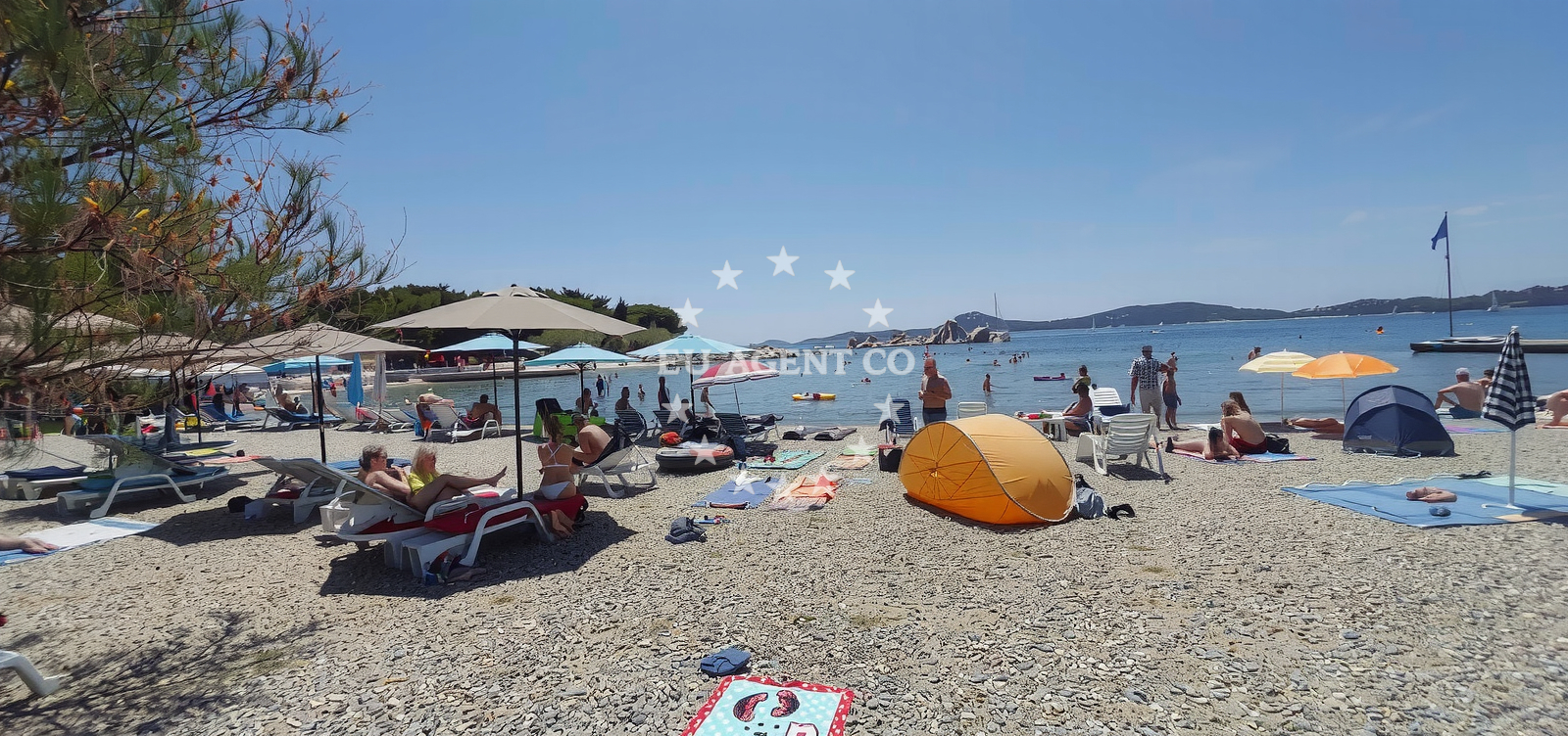 Shoreline and swimming area at Plava beach in 10 Ulica Blata, Vodice