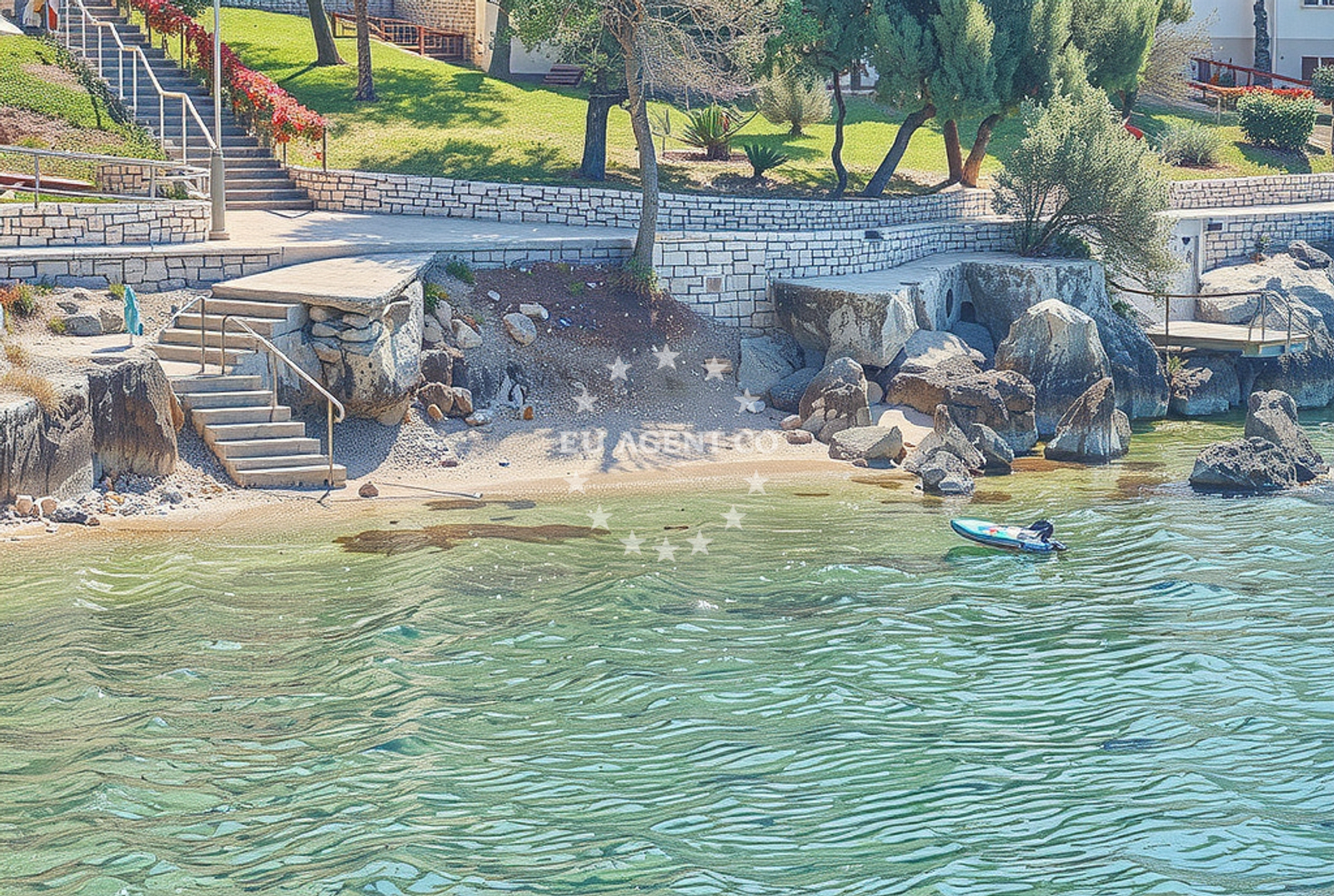 Additional view of Plava Laguna beach in Plava Laguna Resort, Poreč
