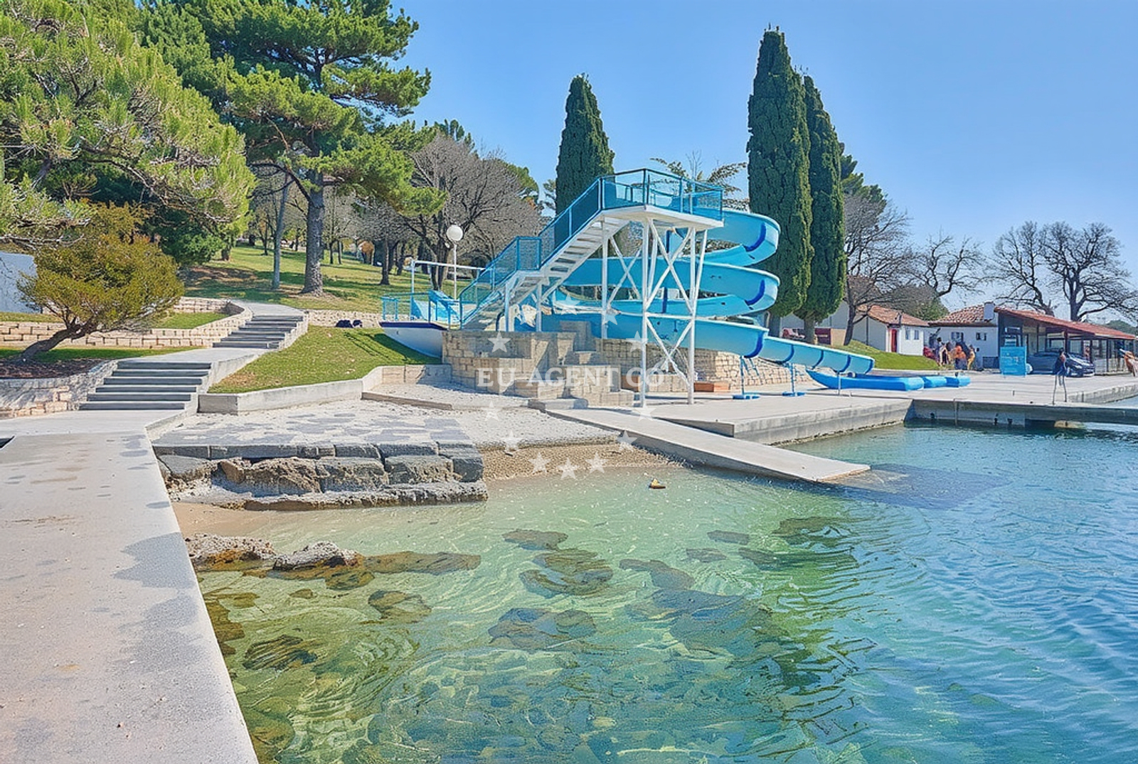 Additional view of Plava Laguna beach in Plava Laguna Resort, Poreč