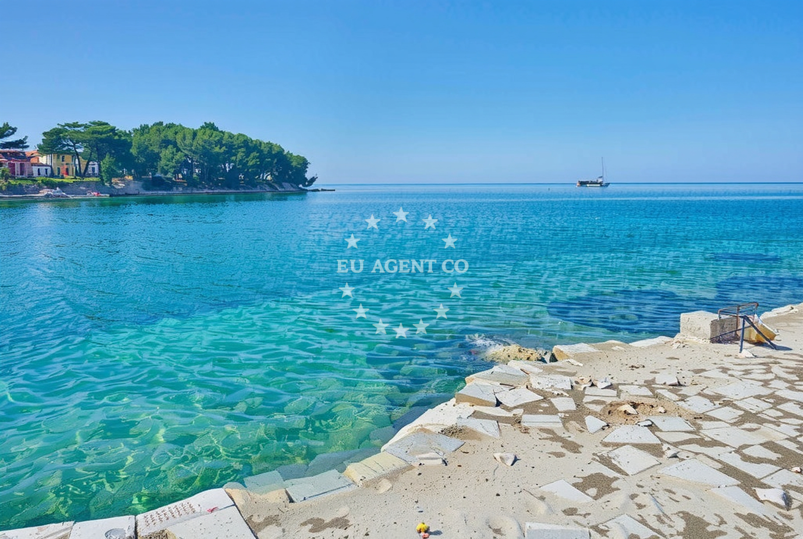 Additional view of Plava Laguna beach in Plava Laguna Resort, Poreč