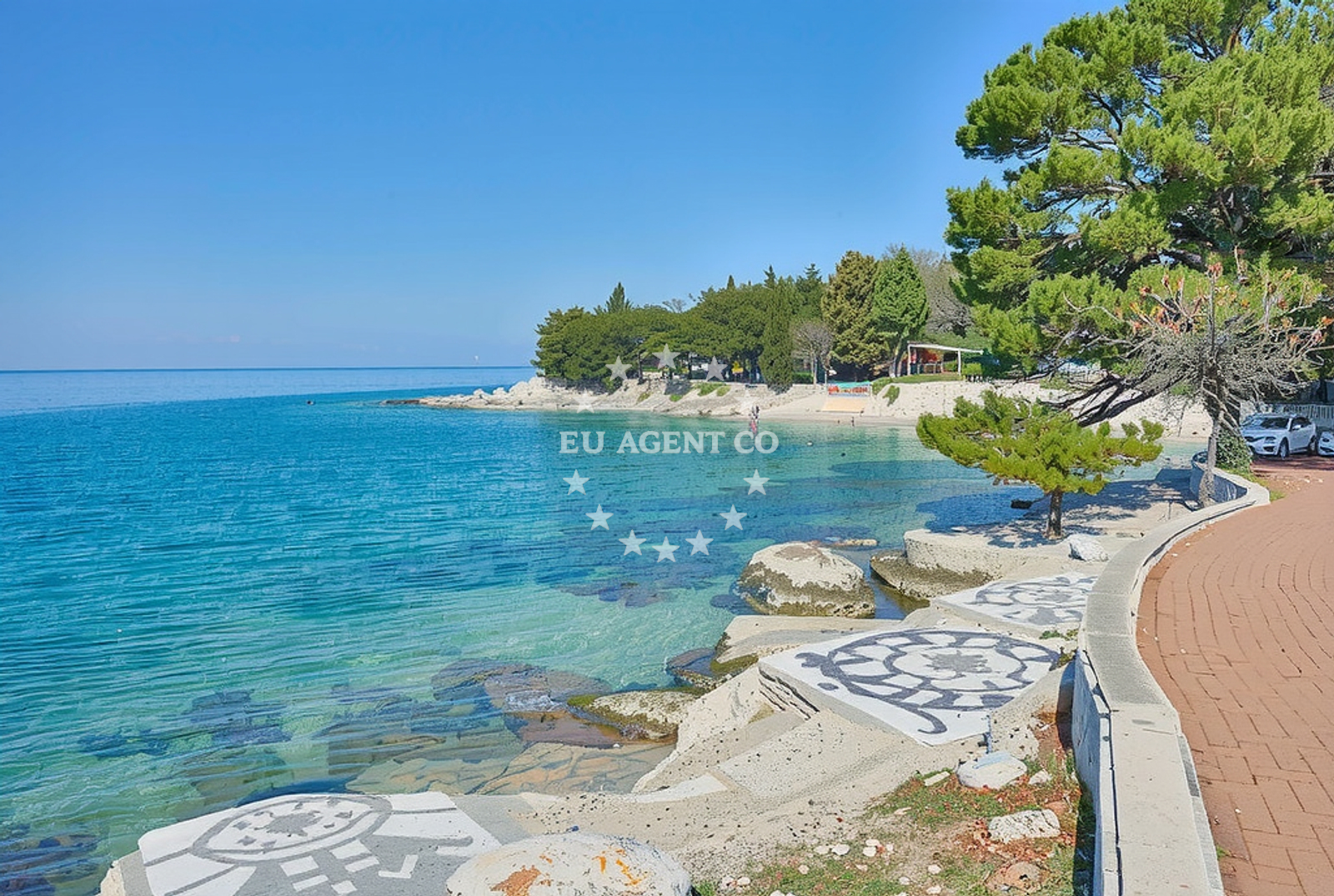 Additional view of Plava Laguna beach in Plava Laguna Resort, Poreč