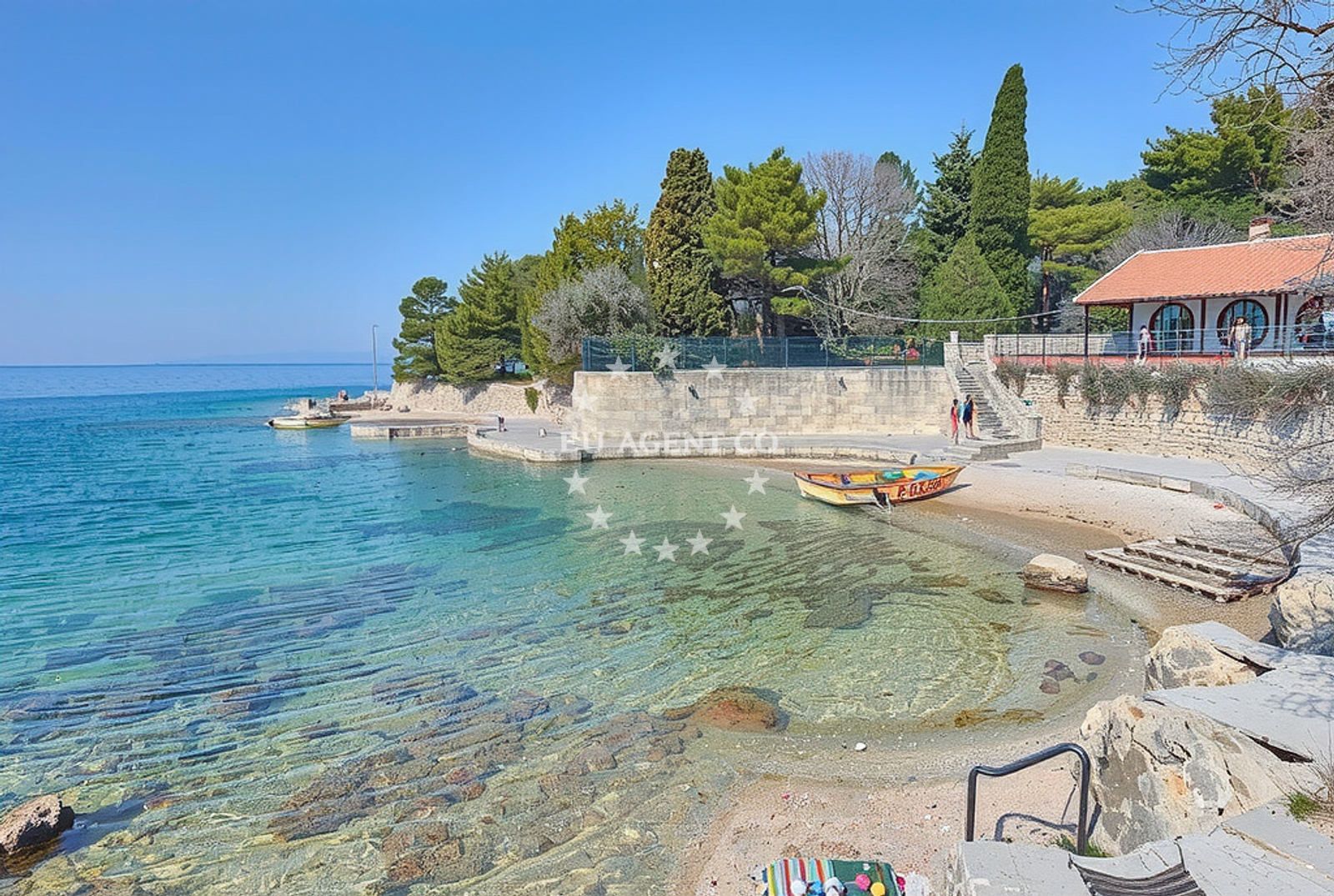 Additional view of Plava Laguna beach in Plava Laguna Resort, Poreč