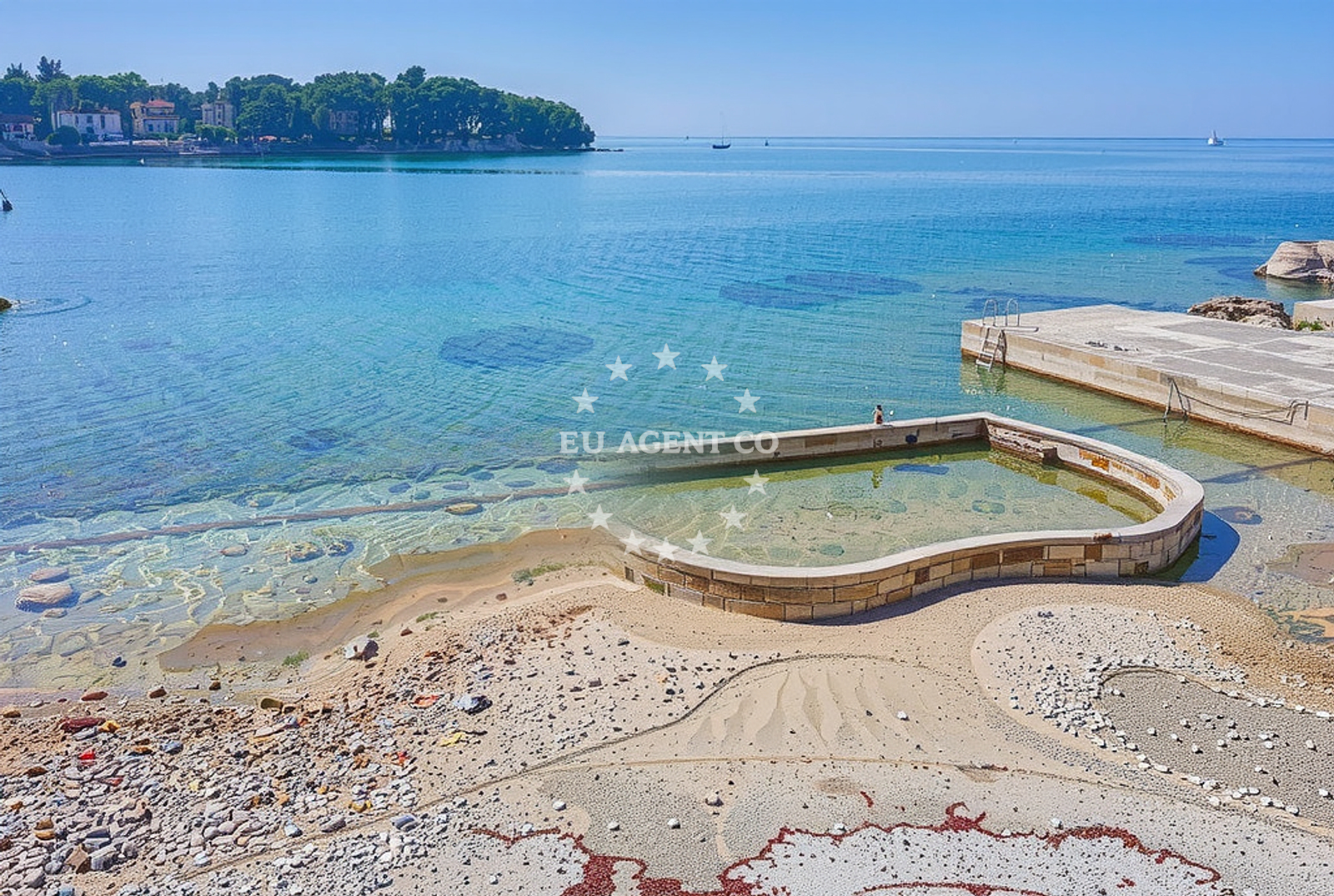 Additional view of Plava Laguna beach in Plava Laguna Resort, Poreč