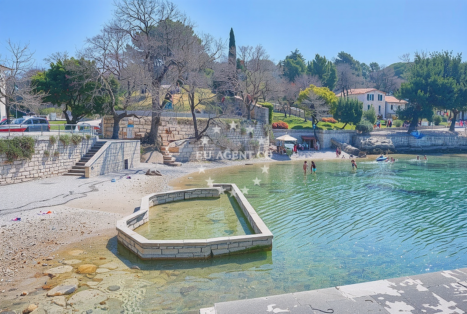 Additional view of Plava Laguna beach in Plava Laguna Resort, Poreč