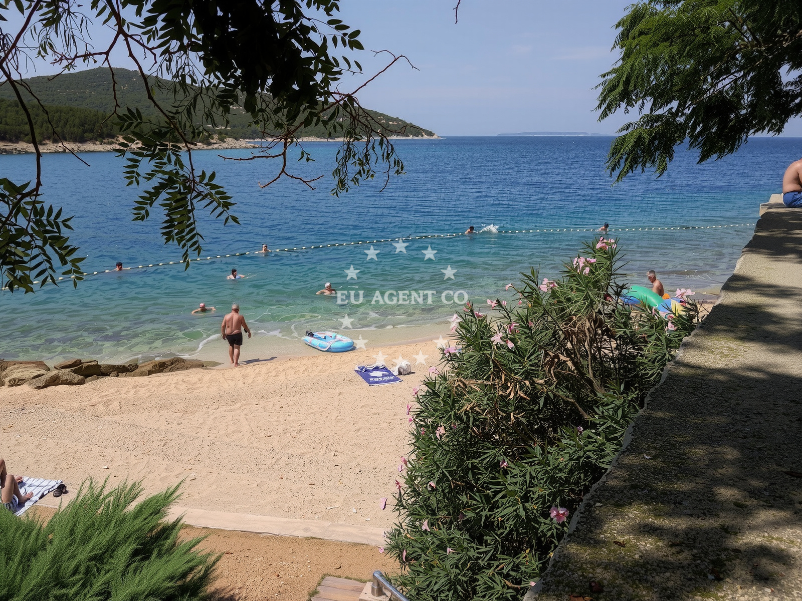 Shoreline and swimming area at Plaza Bijar II in Osor, Osor, Osor