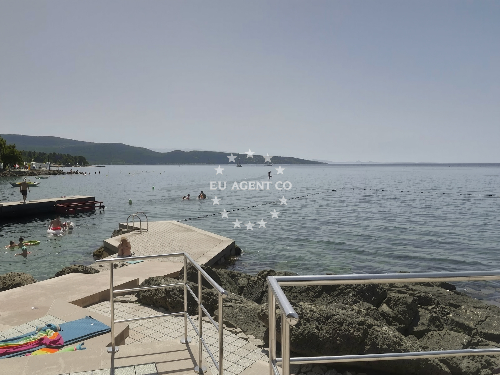 Beach facilities and surroundings at Plaza Borik in , Krk