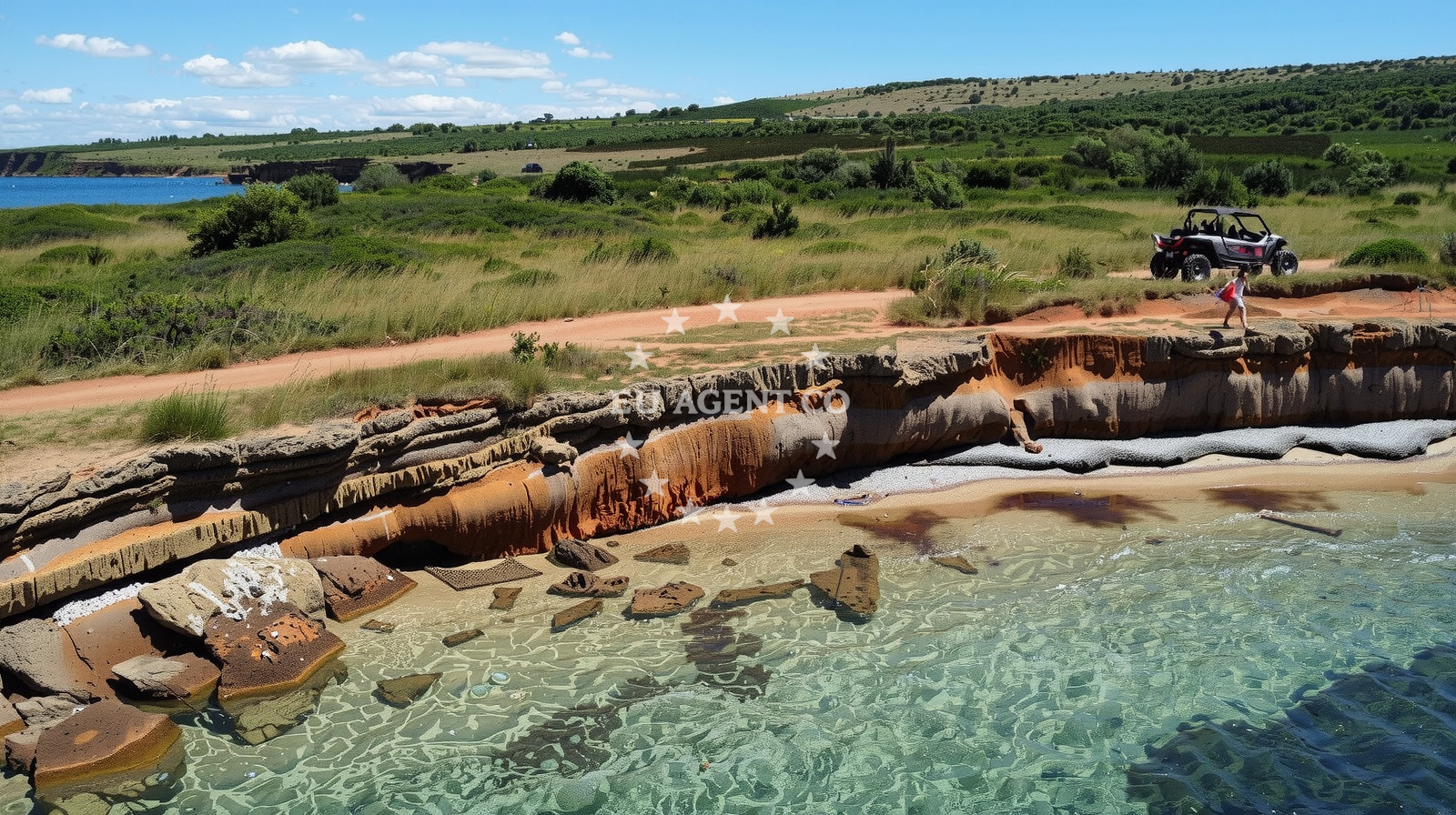 Shoreline and swimming area at Plaza Crvenka in 15 Ulica Radnjača XXV, Vir