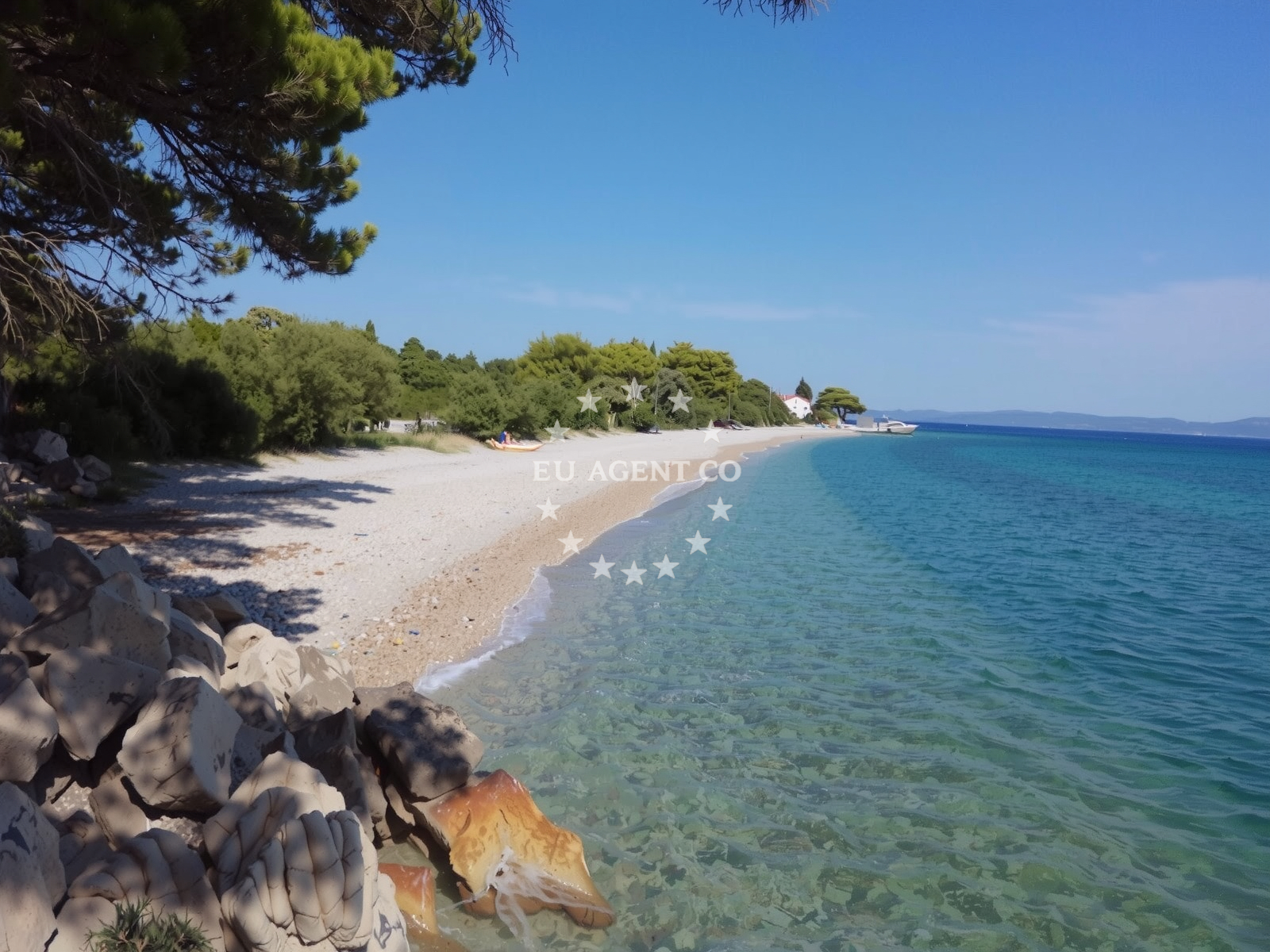 Shoreline and swimming area at Plaza Duba in Stankovići 26, Orebić