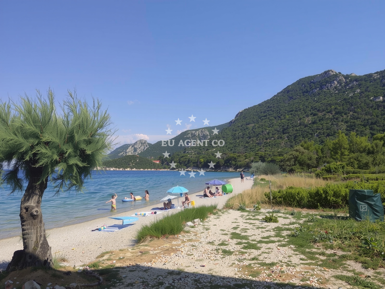 Beach facilities and surroundings at Plaza Duba in Stankovići 26, Orebić