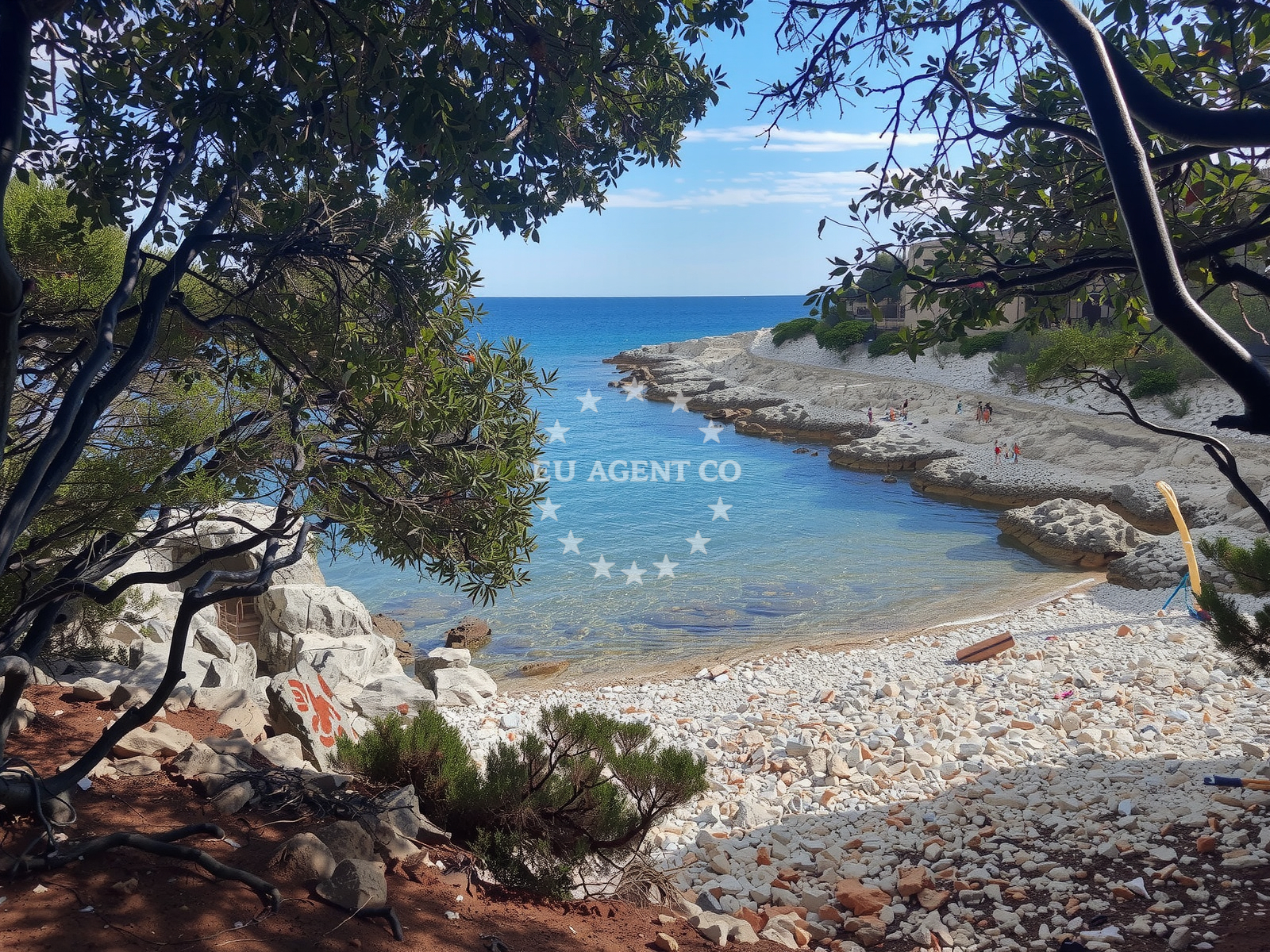 Sea and coastal view of Plaza Elenona in Obrada Hrgovića 36, Veli Lošinj