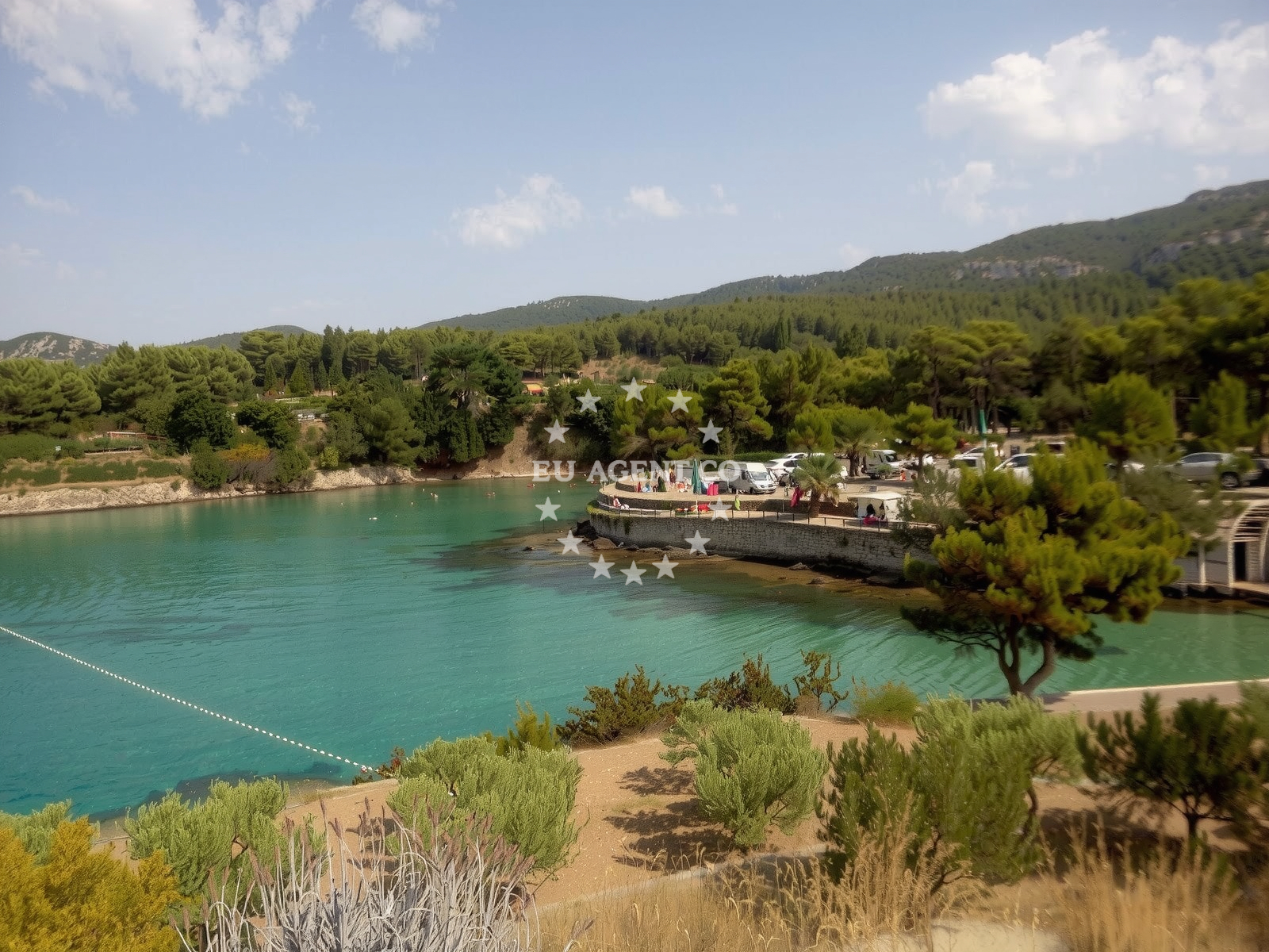 Sea and coastal view of Plaza Grebisce in Jelsa 876, Jelsa