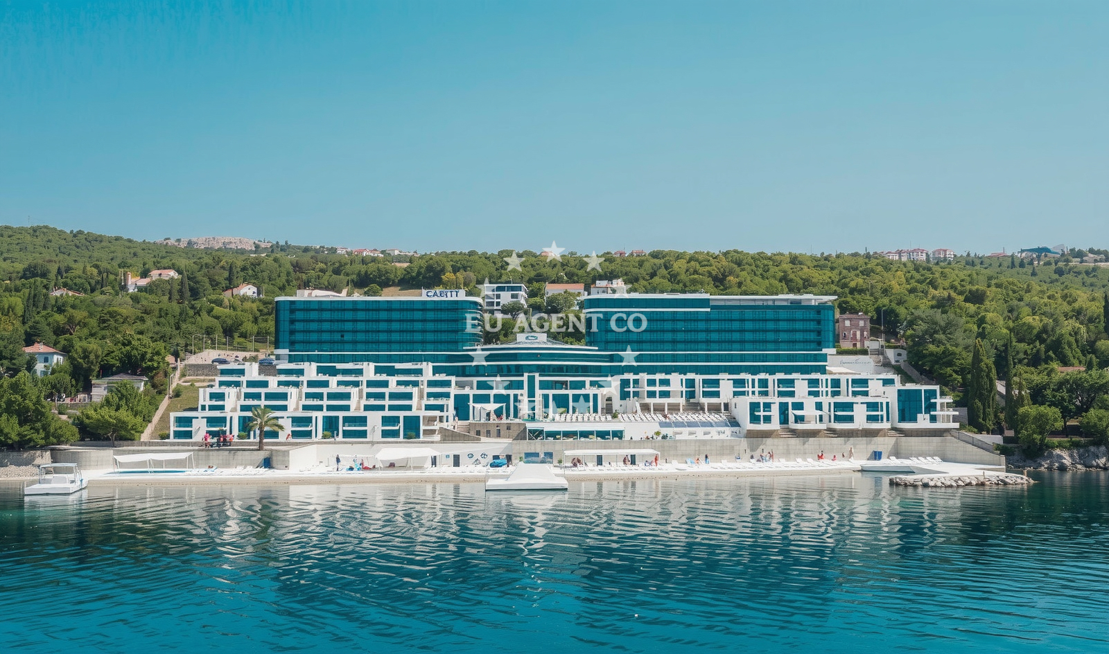 Sea and coastal view of Plaza Hotel Hilton