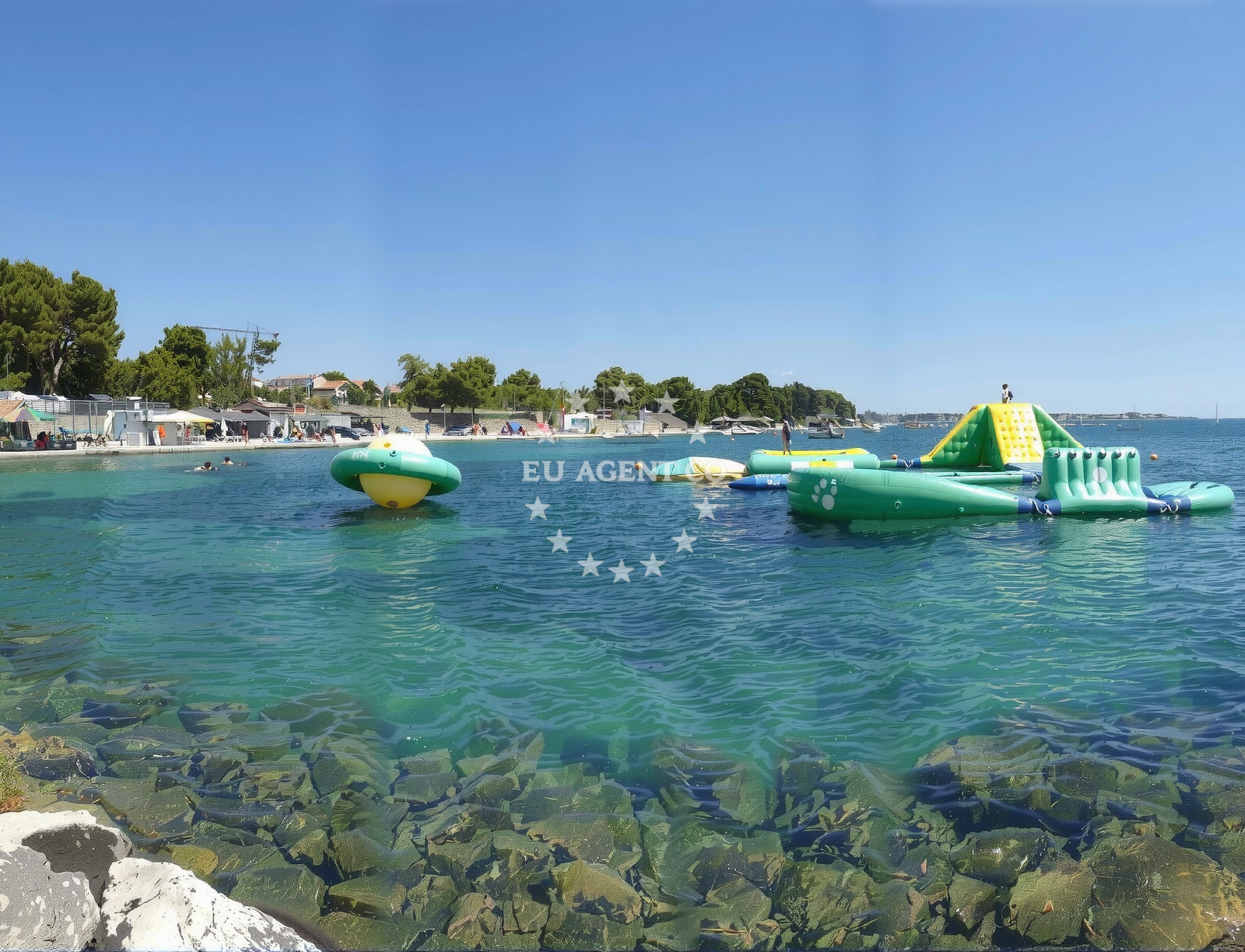 Beach facilities and surroundings at Plaza Iza Banja in Put primorja 27, Sveti Filip i Jakov