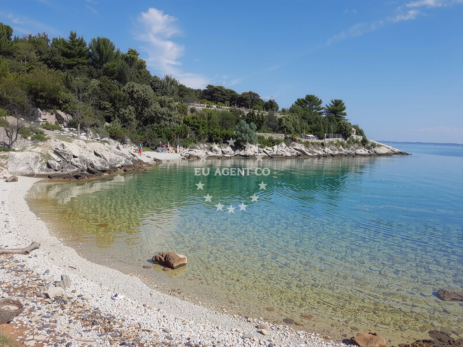 Sea and coastal view of Plaza Jamna in Obrada Hrgovića 36, Veli Lošinj