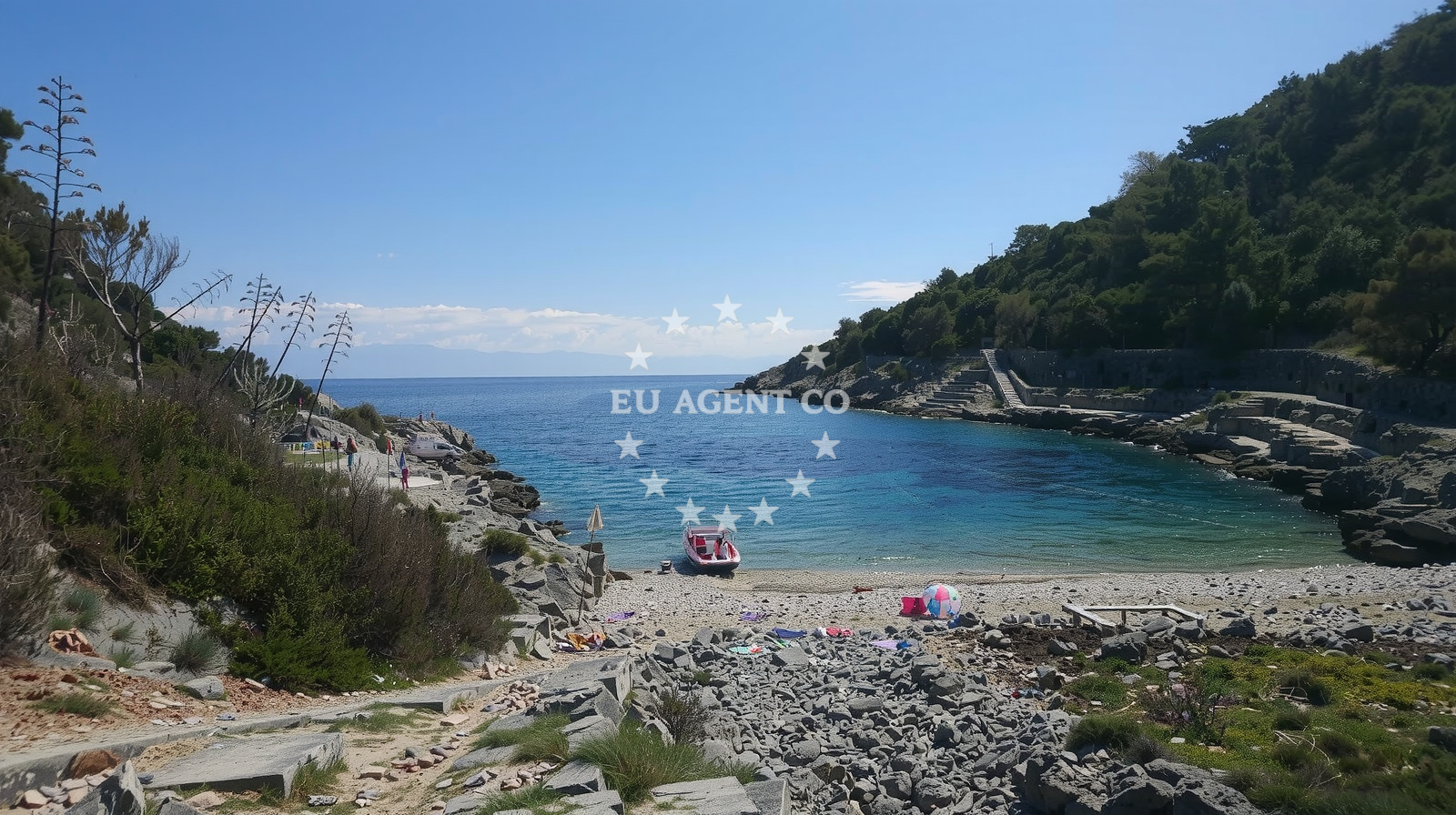 Shoreline and swimming area at Plaza Javorna in Rialto ulica 25, Veli Lošinj