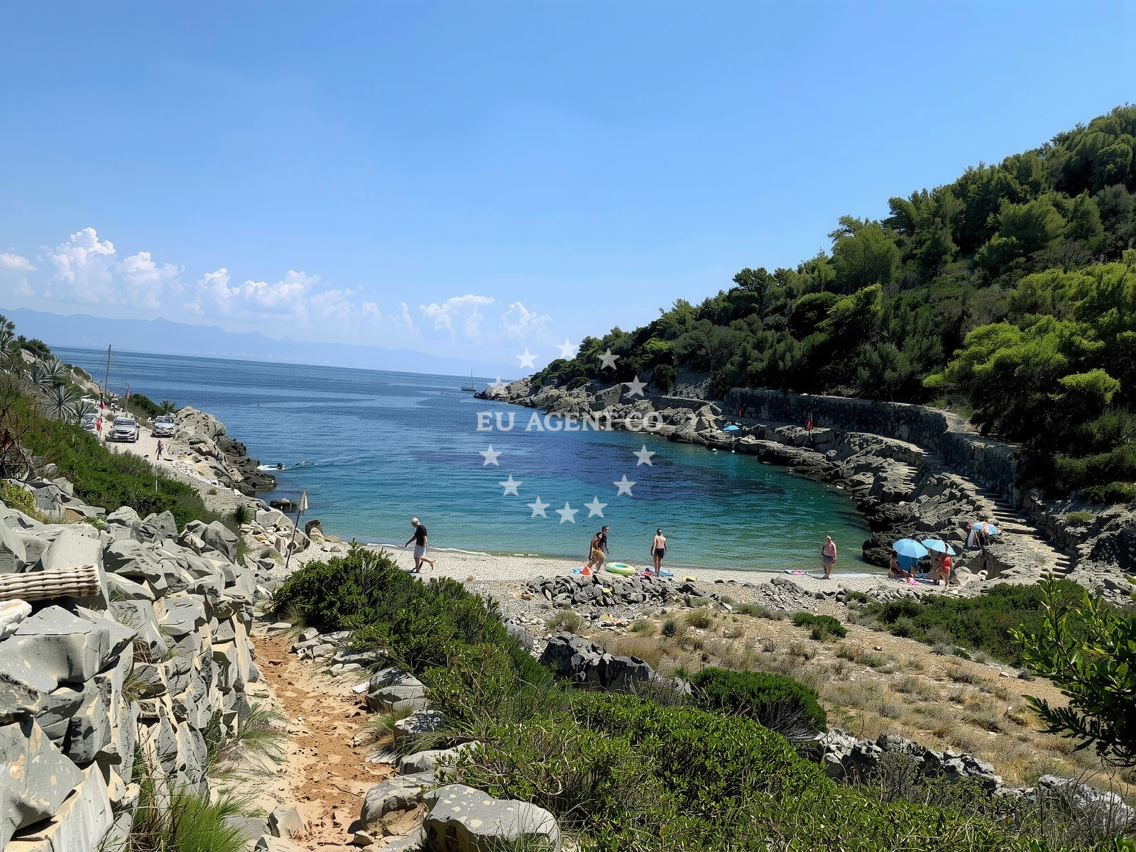 Sea and coastal view of Plaza Javorna in Rialto ulica 25, Veli Lošinj
