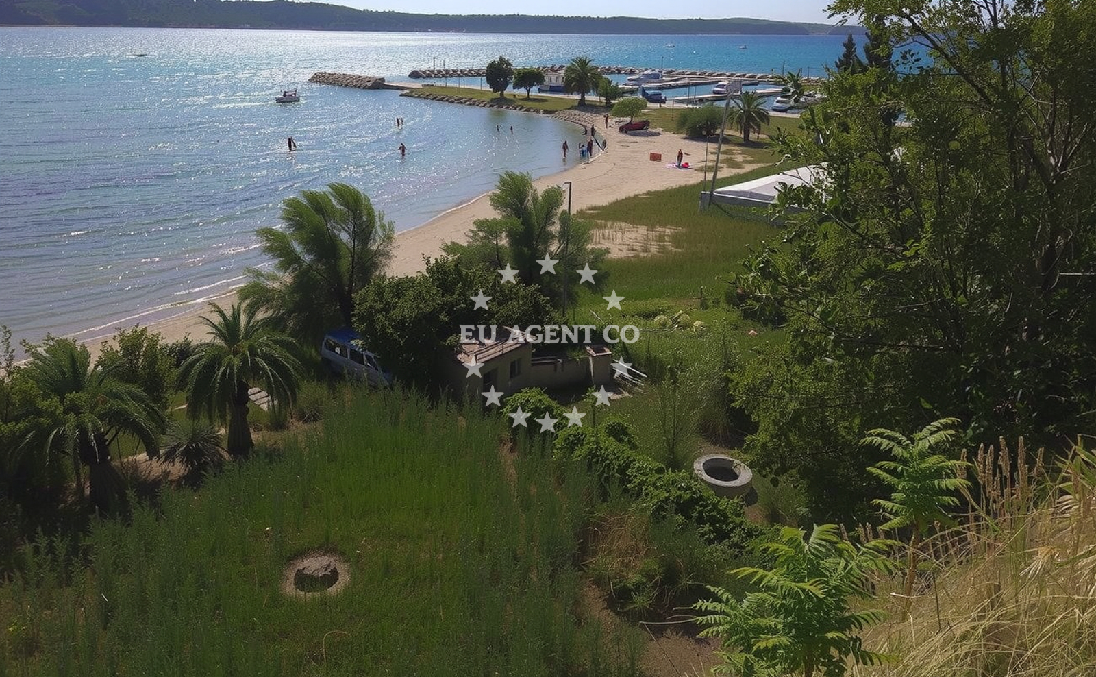 Beach facilities and surroundings at Plaza Ljubac in Ljubac 154, Ljubač