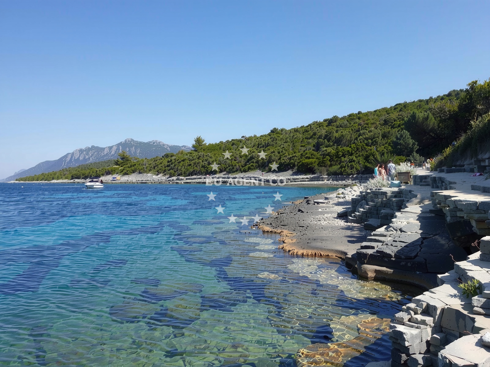 Sea and coastal view of Plaza Loviste in Lovište apartmán, Lovište