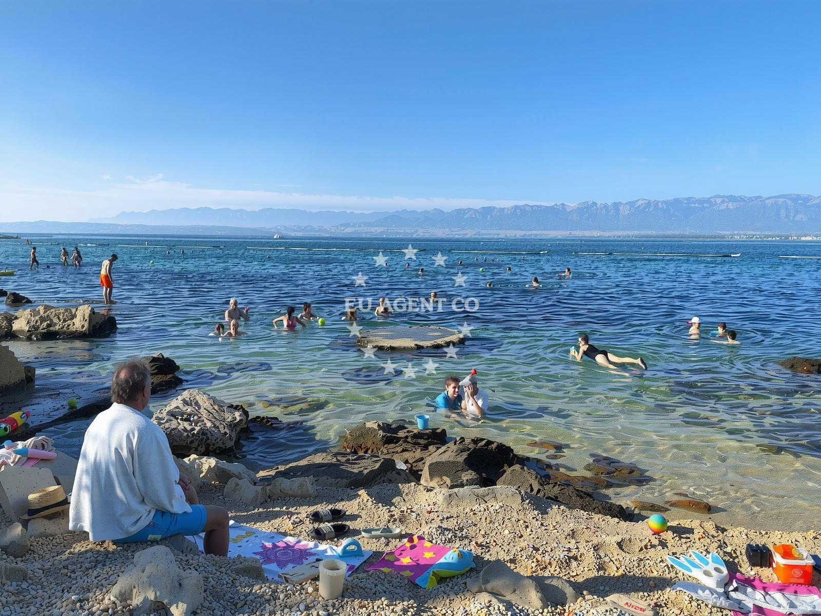 Sea and coastal view of Plaza Lozice in 5 Put Biskupljače, Vir