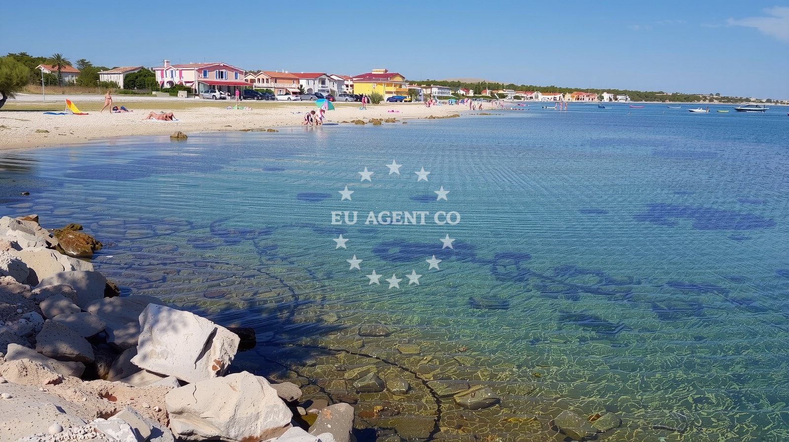 Beach facilities and surroundings at Plaza Lucica in 34 Lučica n°1, Vir