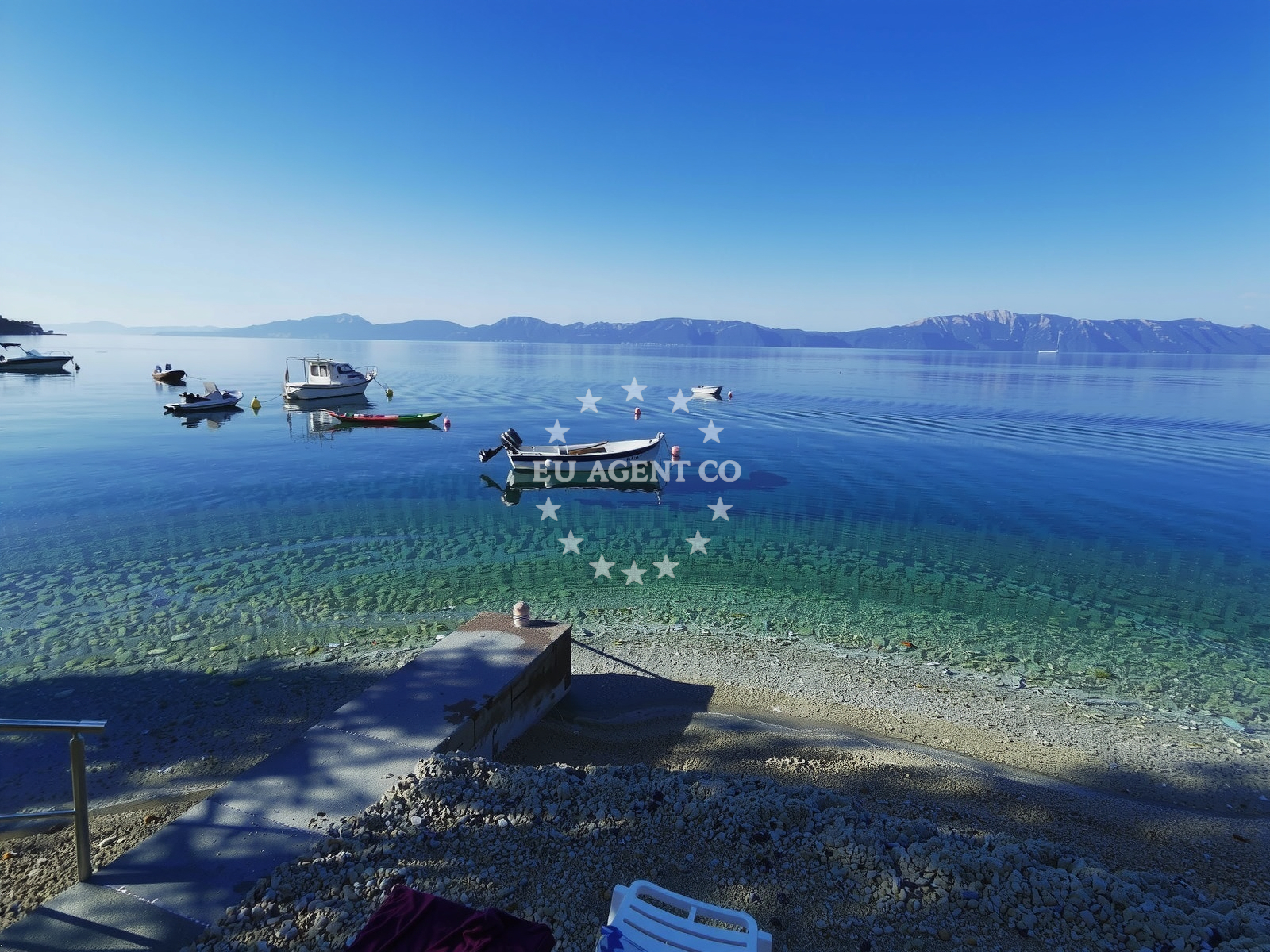 Sea and coastal view of Plaza Lucica II in , Zaostrog