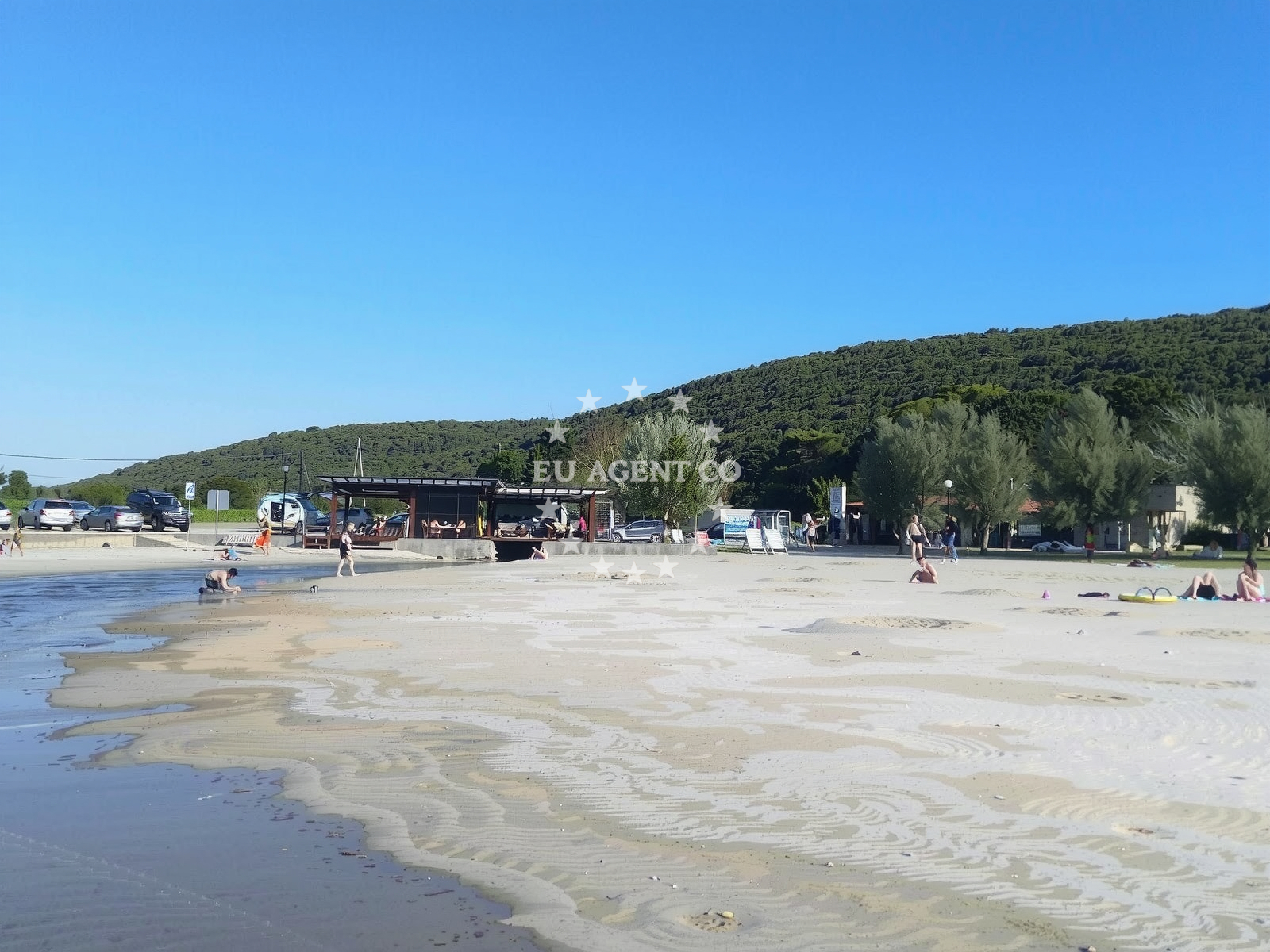 Beach facilities and surroundings at Plaza Mel in , Rab