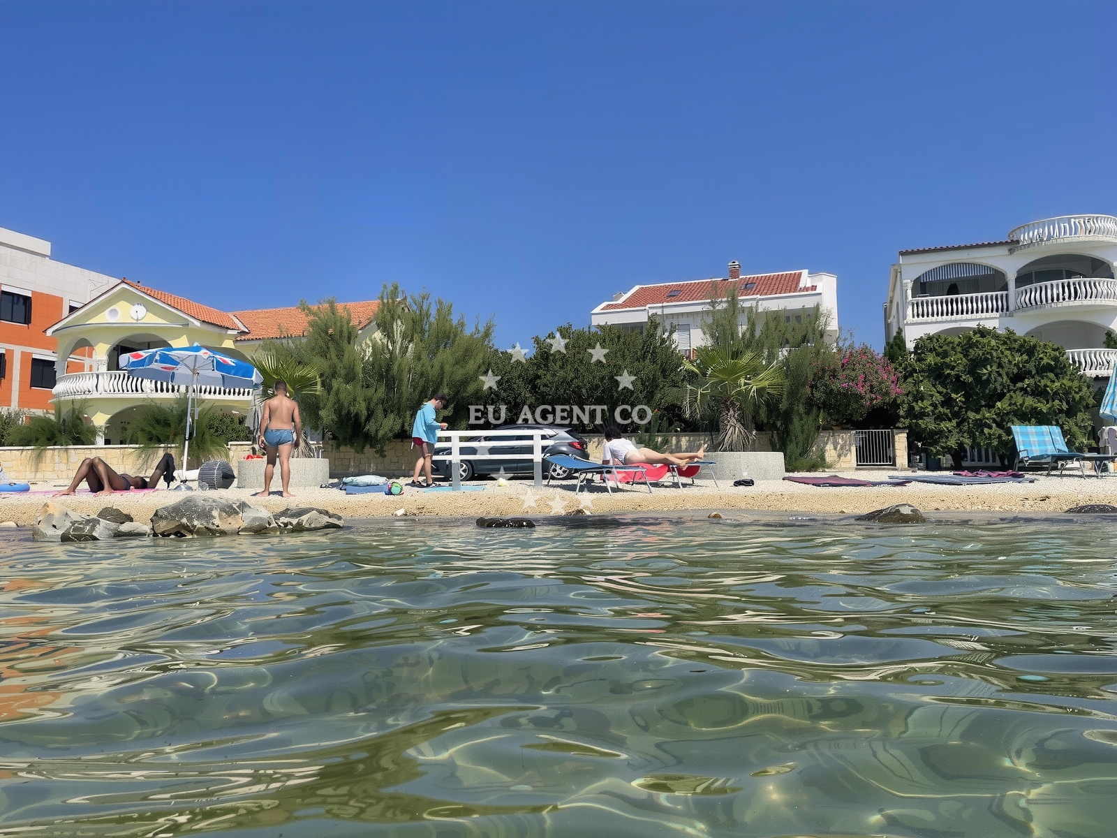 Shoreline and swimming area at Plaza Miljkovica in Stari put 205, Vir