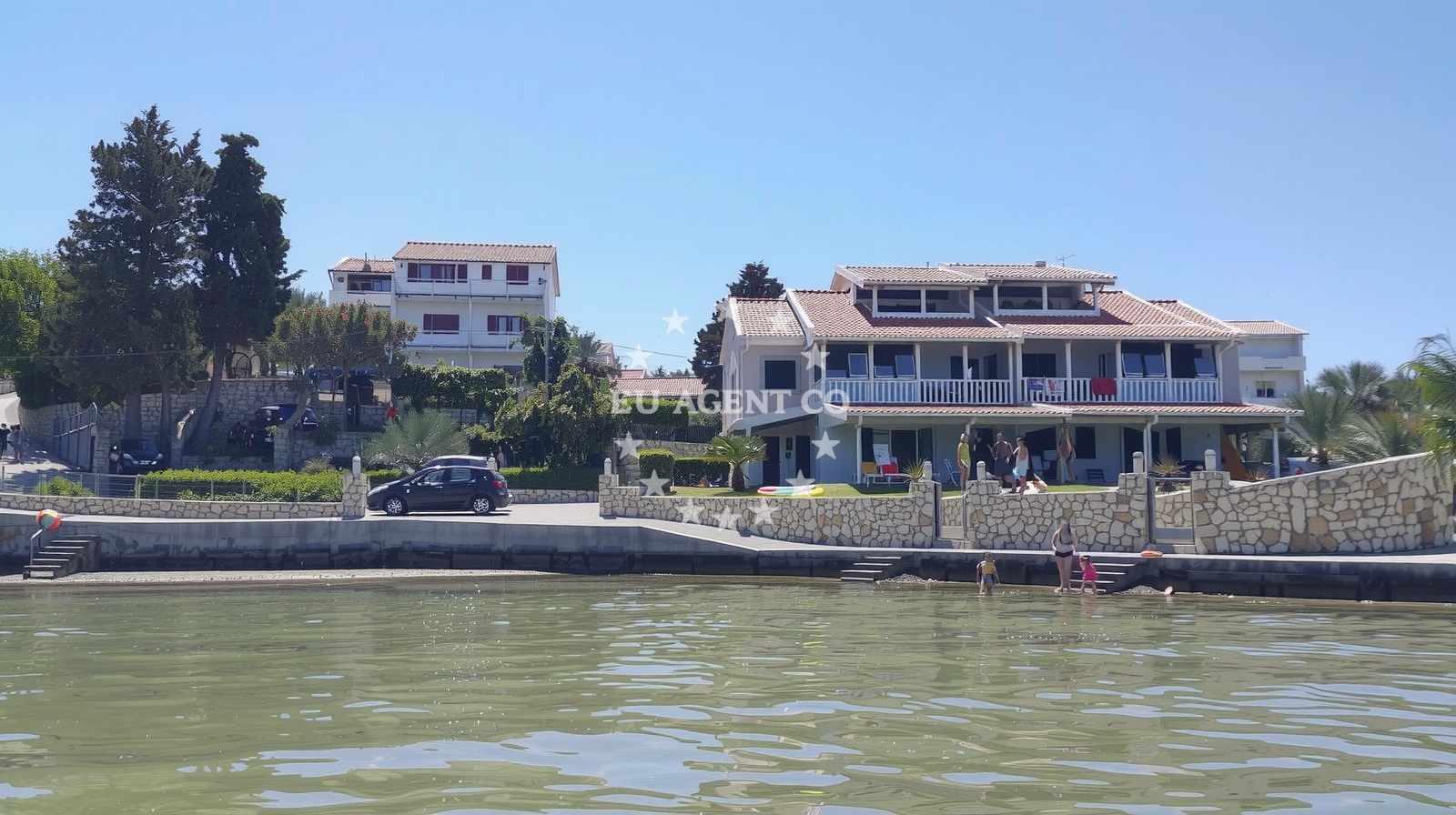 Sea and coastal view of Plaza Miral in KAMPOR 452, Supetarska Draga