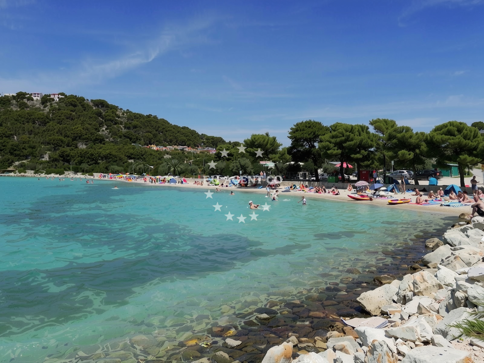 Sea and coastal view of Plaza Murter in Sabuni 11, Murter