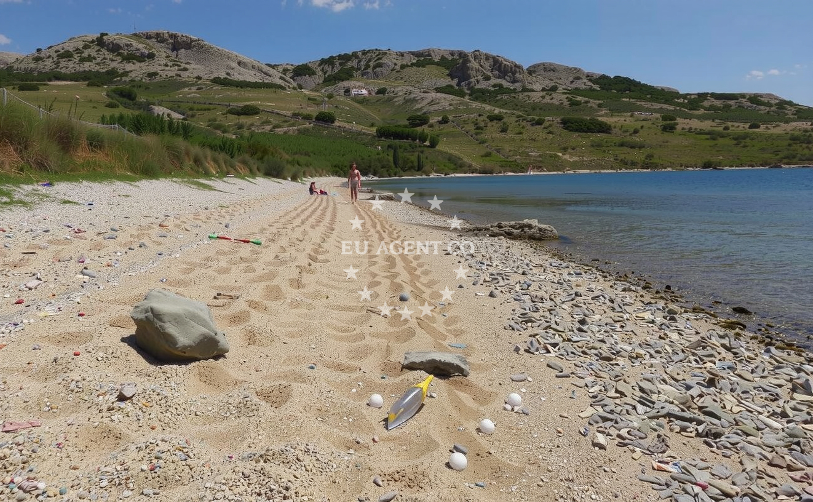 Sea and coastal view of Plaza Pamley in Metajna 265, Metajna
