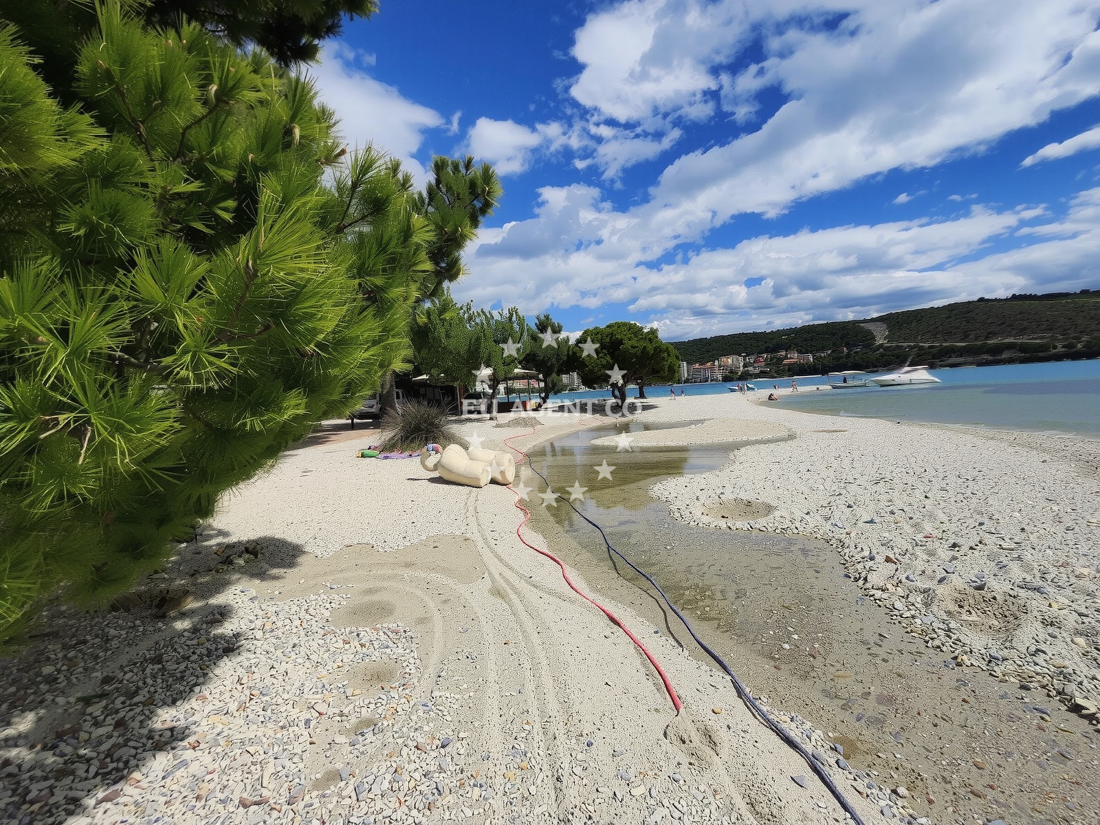 Sea and coastal view of Plaza Pantan in Kneza Trpimira 223, Trogir