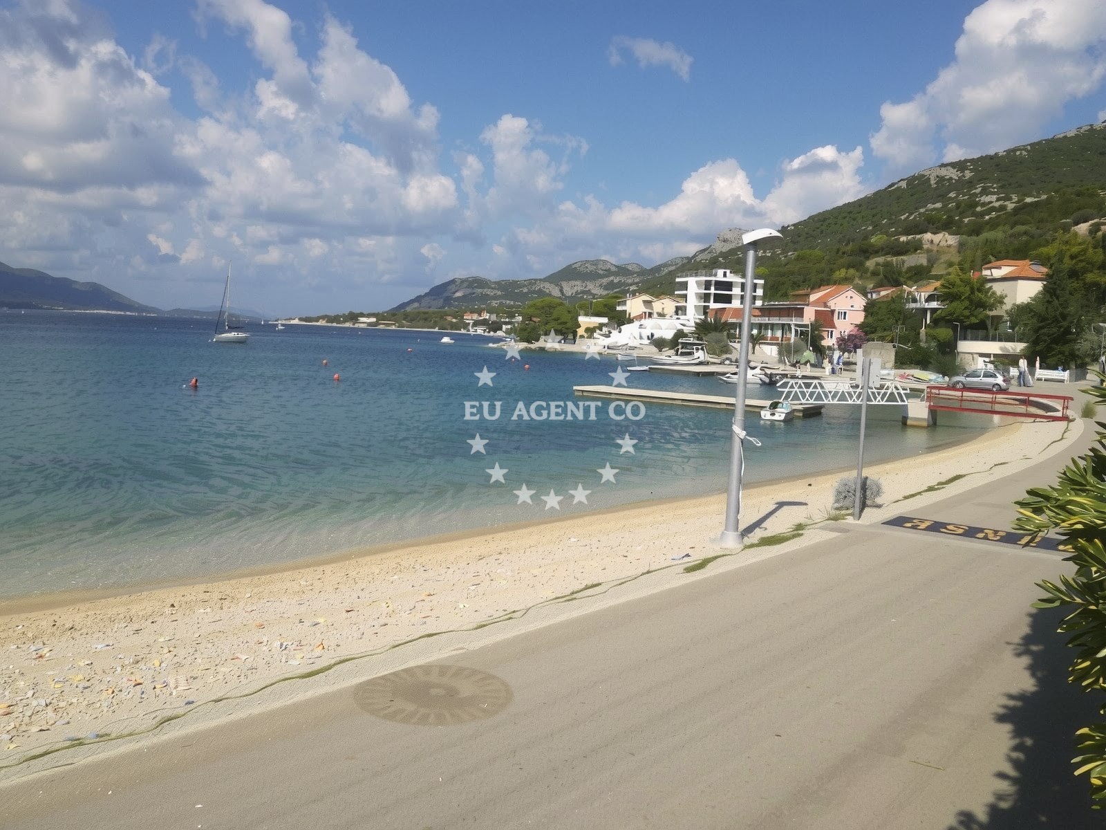 Sea and coastal view of Plaza Perna in Perna 24, Orebić