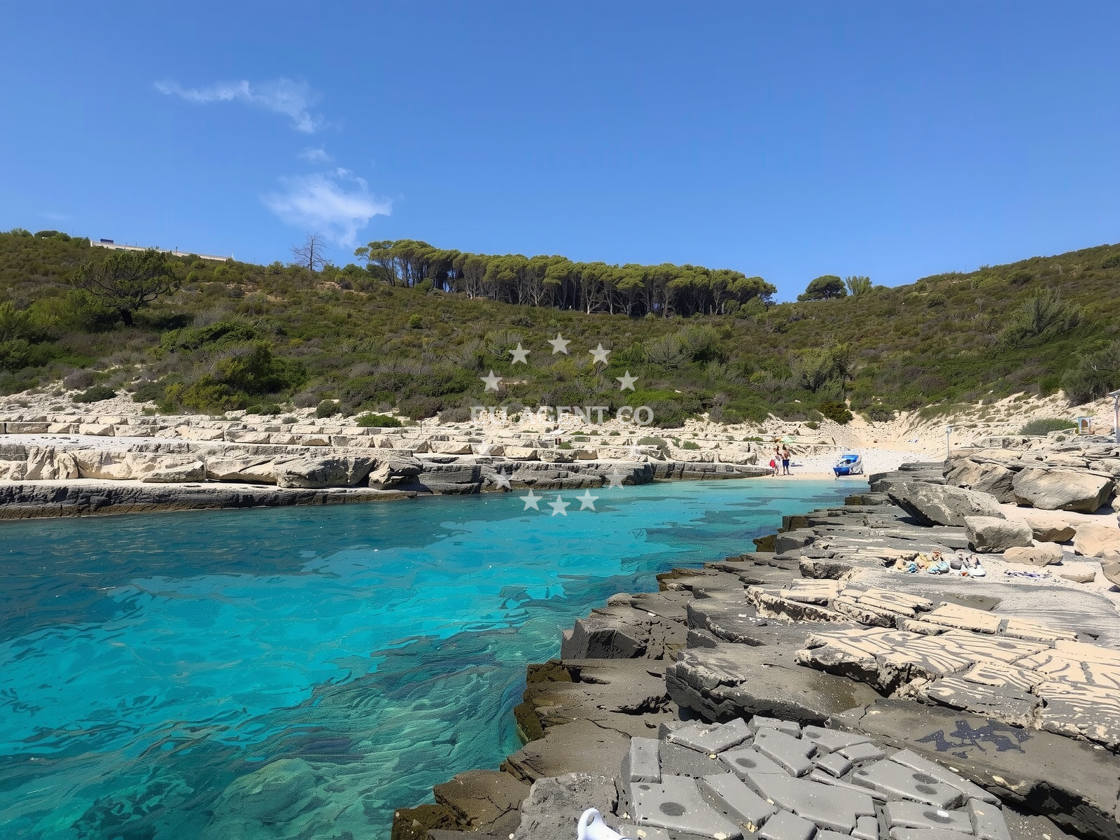 Sea and coastal view of Plaza Perna in Uljeni Bok, 10, Hvar