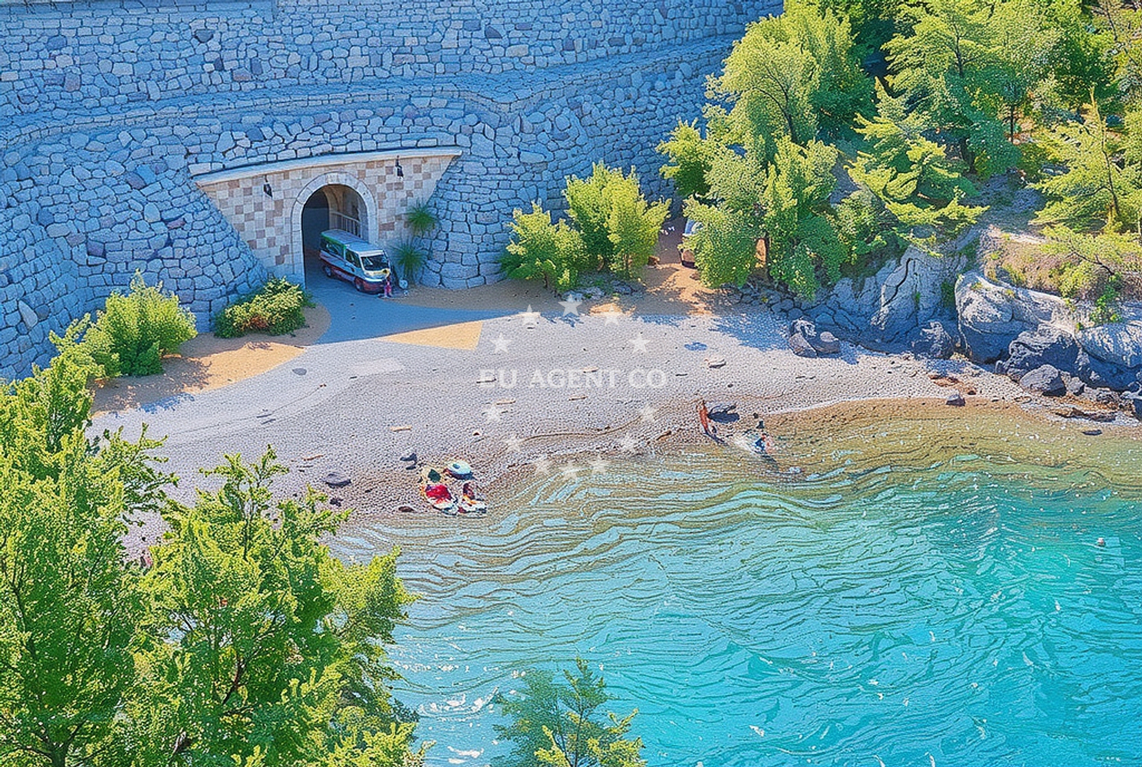 Sea and coastal view of Plaza Planikovac in Zakosa 23 Sveti Juraj, Sveti Juraj