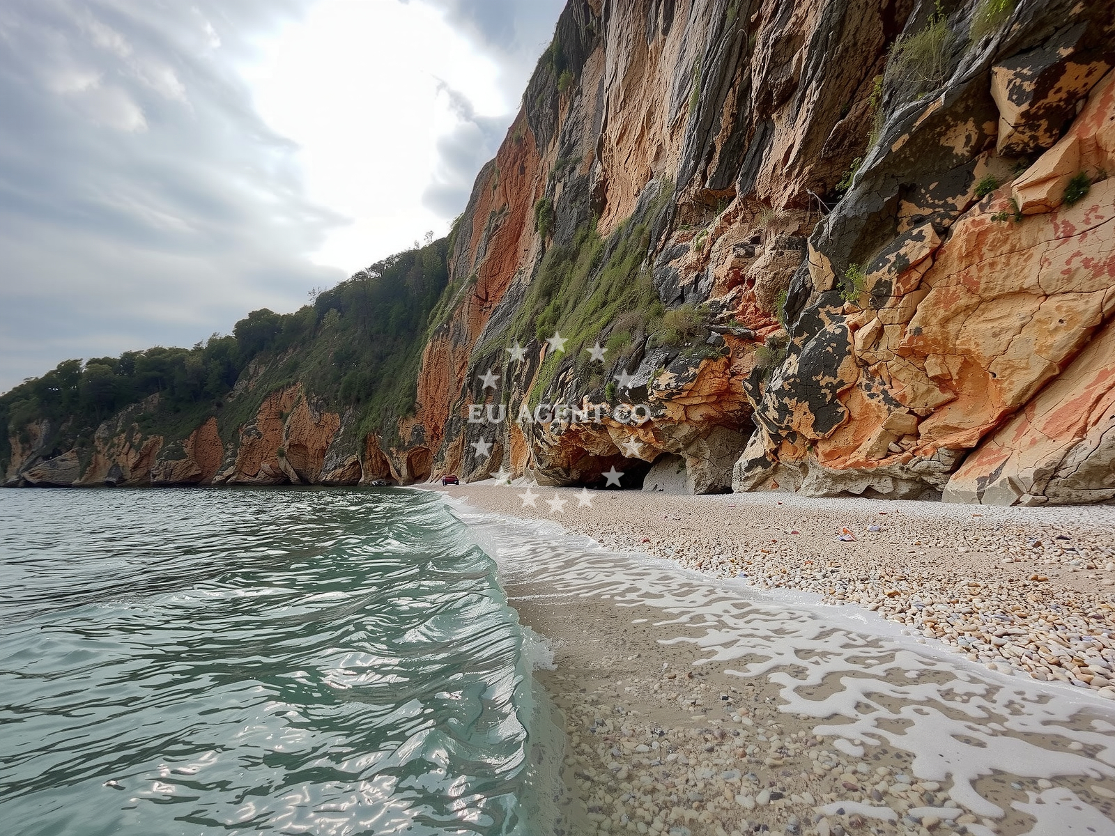 Shoreline and swimming area at Plaza Pod Crnice in Glagoljaška ulica 6, Vrbnik