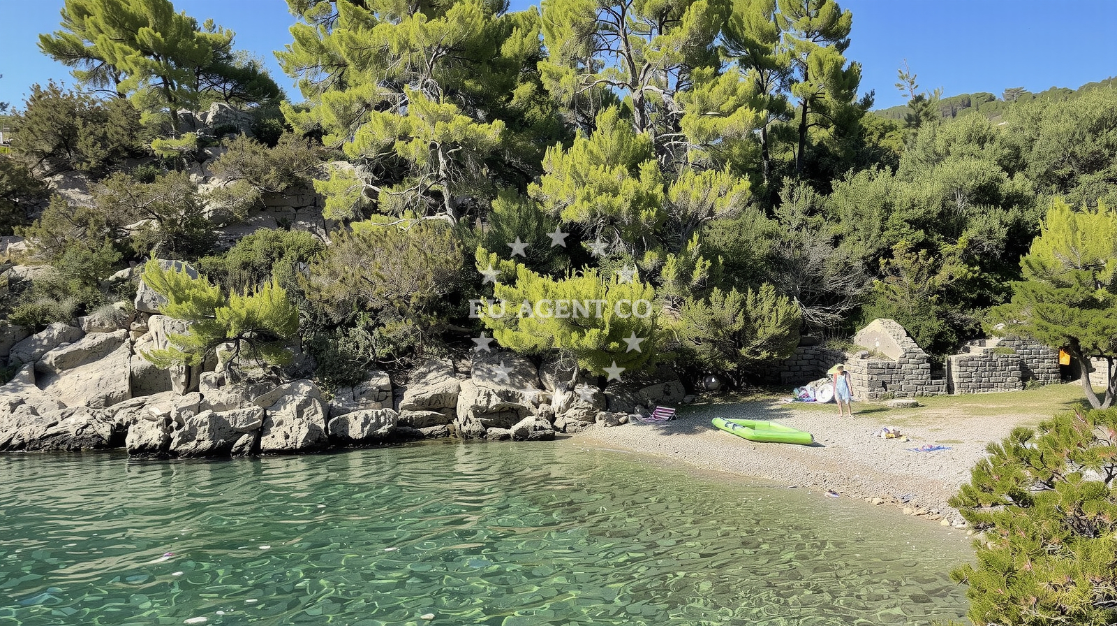 Overview of Plaza Poplat in Uvala Poplat Broj 40, Vela Luka