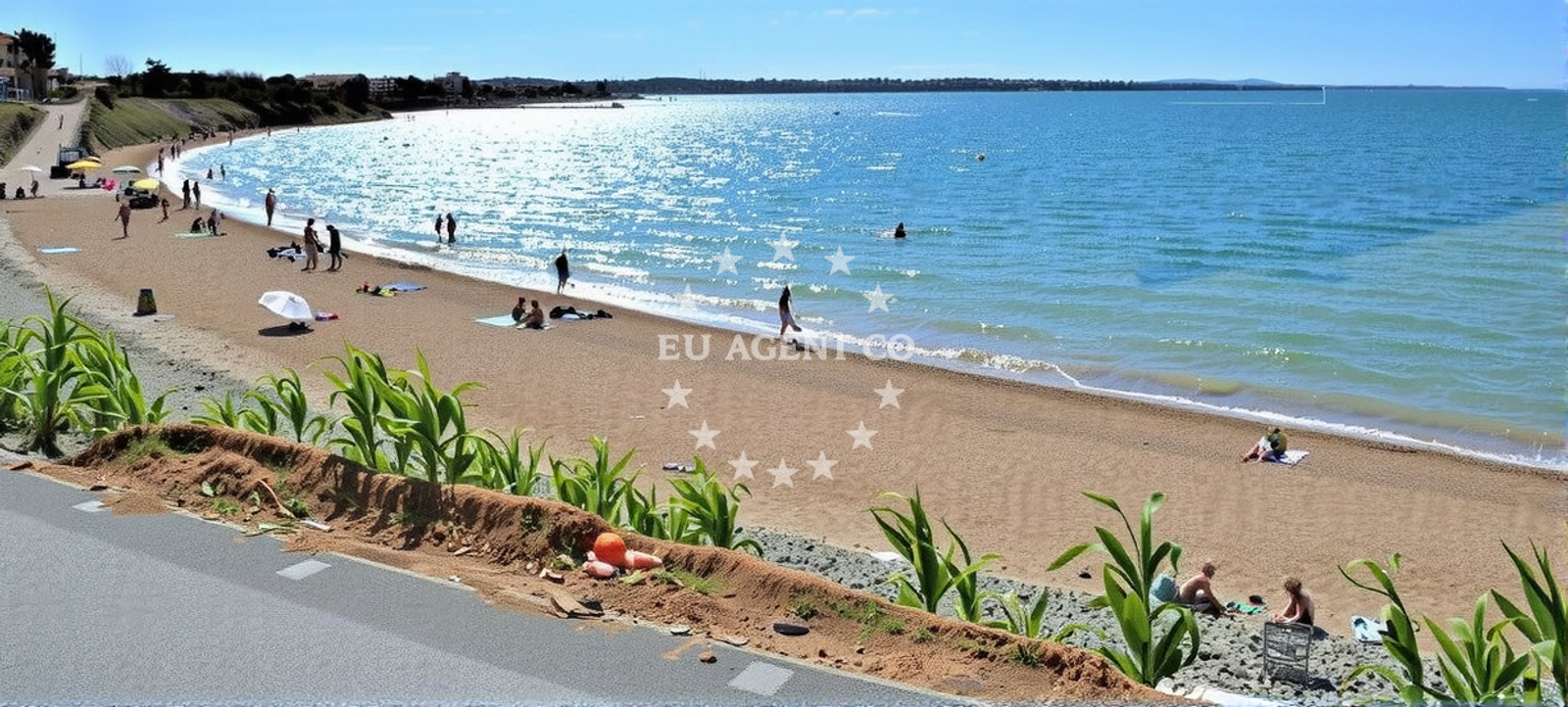 Sea and coastal view of Plaza Prodorica in Ciglarska ulica Nin 43, Nin