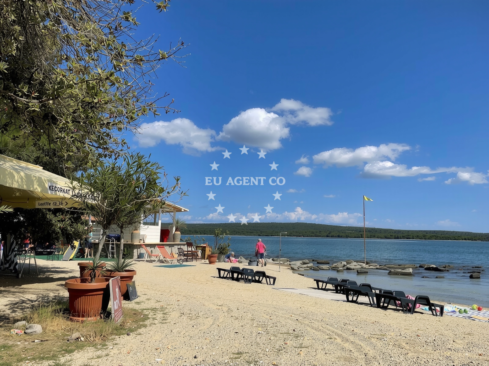 Beach facilities and surroundings at Plaza Ridimutak in 73 Ulica Vladimira Gortana, Nerezine