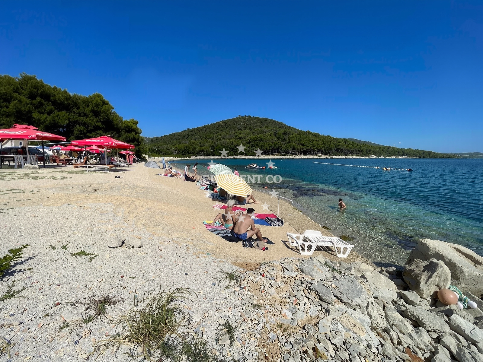 Overview of Plaza Rujnica in , Mali Lošinj