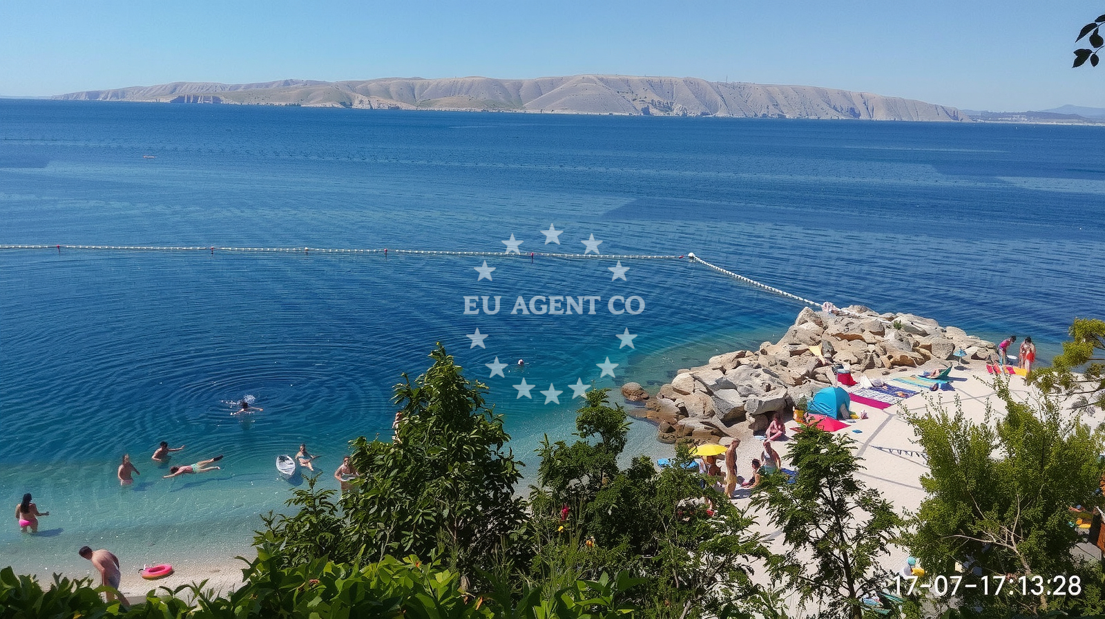Sea and coastal view of Plaza Senj II in Ulica Nikole Jurišića, Senj