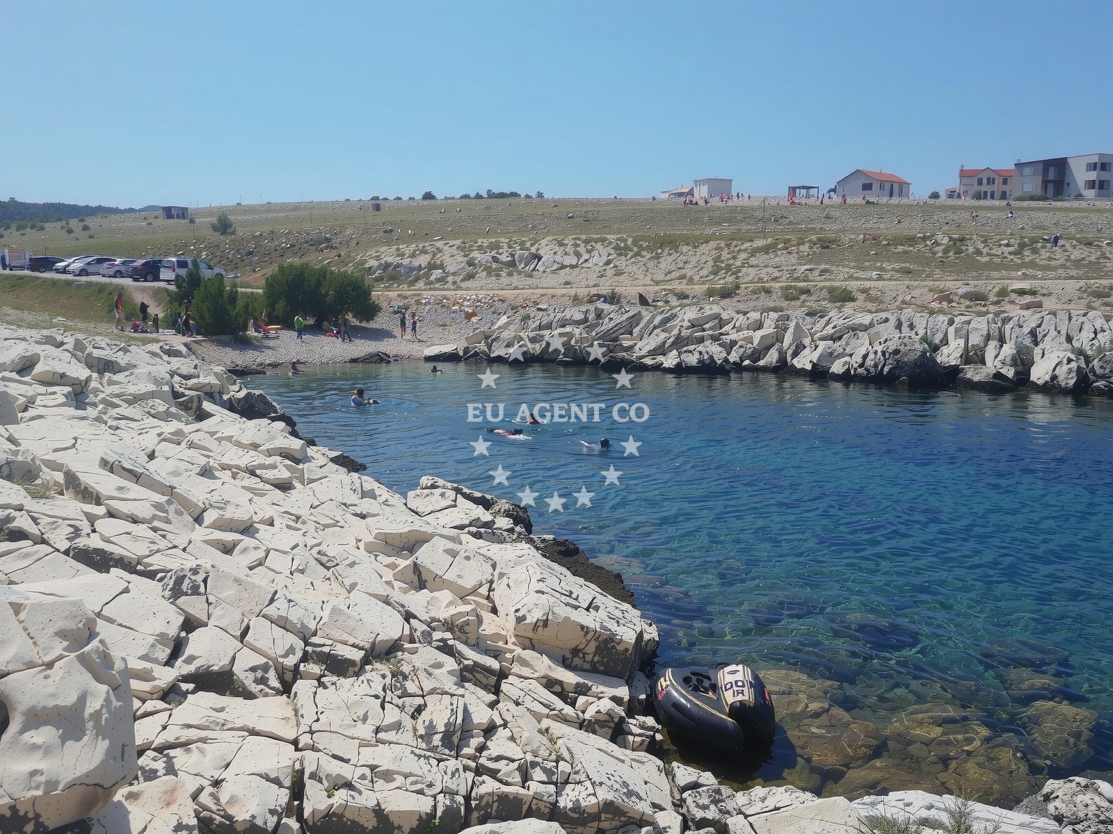 Sea and coastal view of Plaza Smoljanica in 24, Stražica, Ražanac