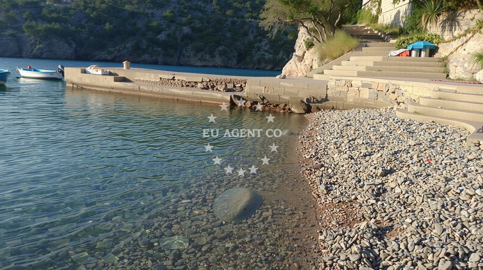 Sea and coastal view of Plaza Spasovac in Spasovac 151 b, Senj