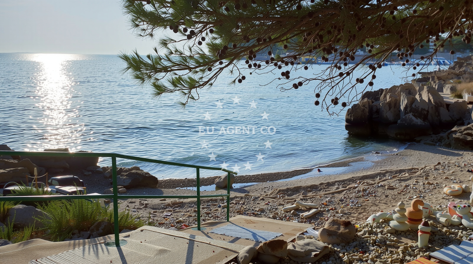 Sea and coastal view of Plaza Sv. Martin in Creska ulica 30a, Mali Lošinj