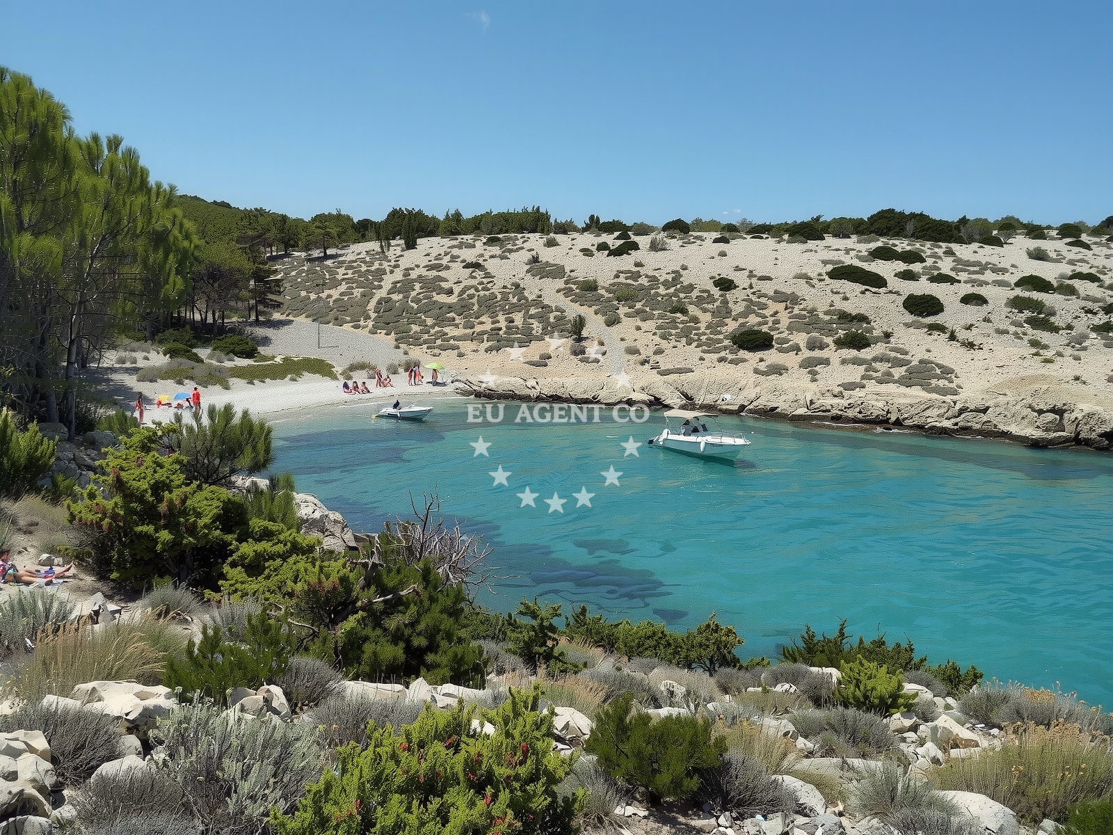 Sea and coastal view of Plaza Sveti Nikola in Lopar 30 A, Lopar