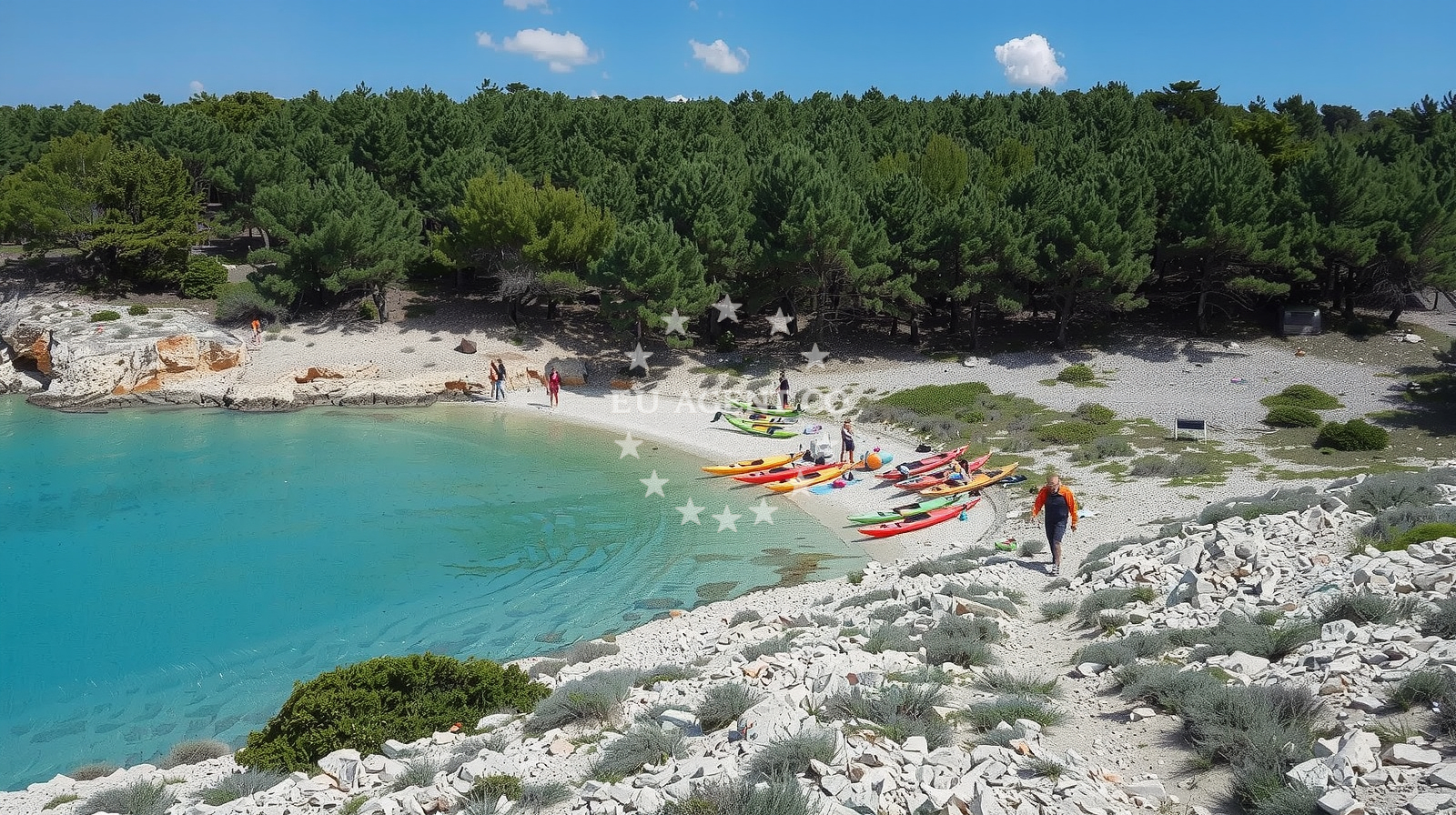 Beach facilities and surroundings at Plaza Sveti Nikola in Lopar 30 A, Lopar