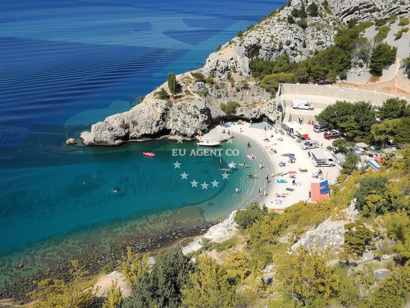 Sea and coastal view of Plaza Ujca in Spasovac 151 b, Senj