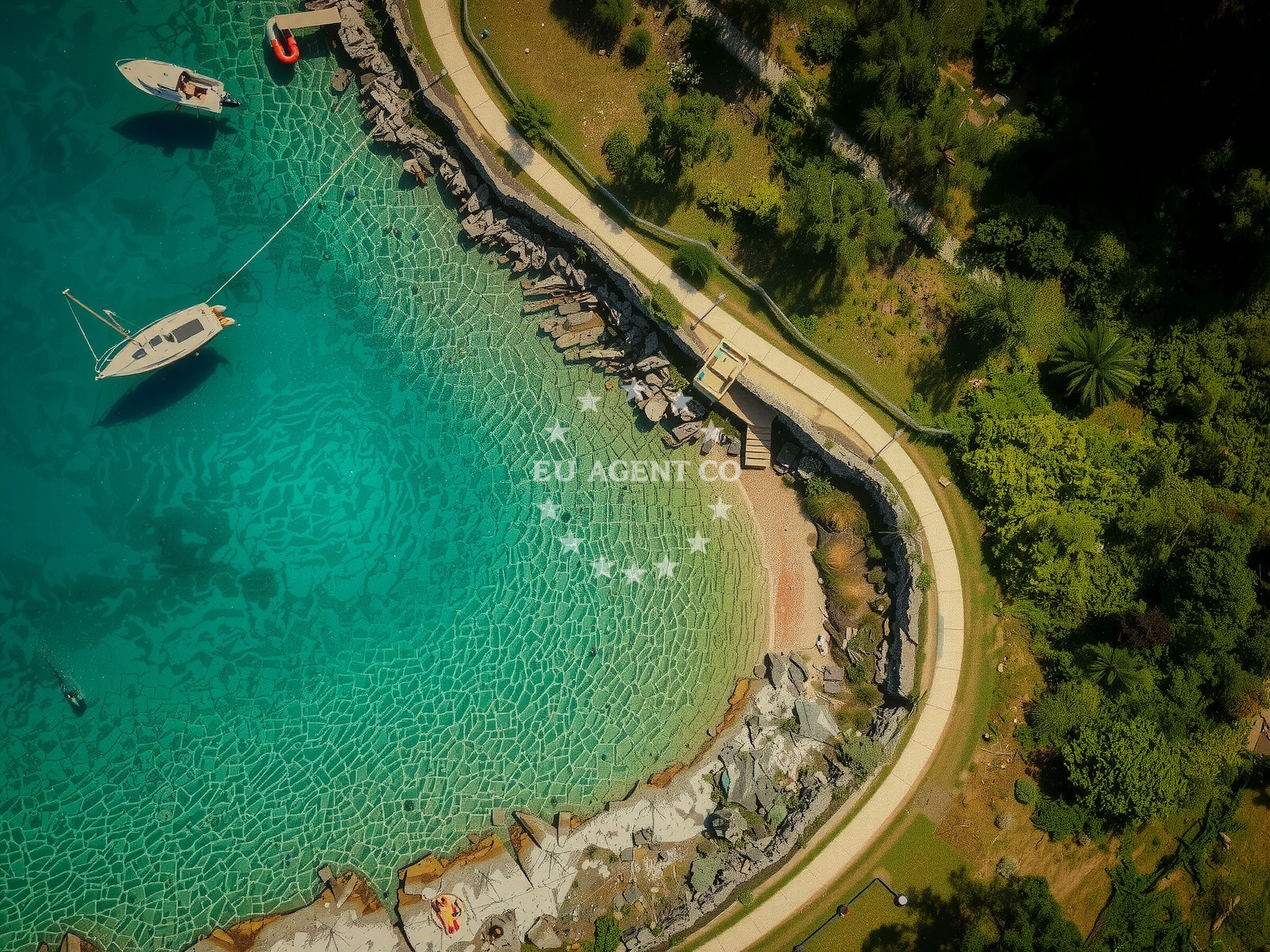 Sea and coastal view of Plaza Vale Skura in 29 Valdarke ulica, Mali Lošinj