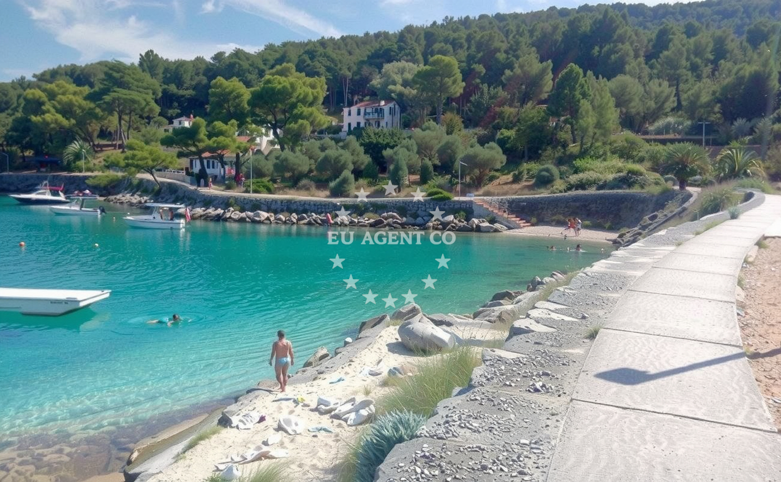 Beach facilities and surroundings at Plaza Vale Skura in 29 Valdarke ulica, Mali Lošinj