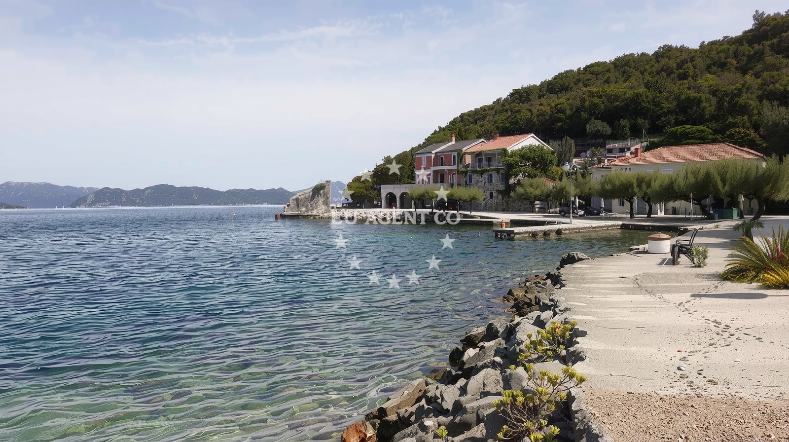 Overview of Plaza Velika Prapratna in Luka bb, Trpanj