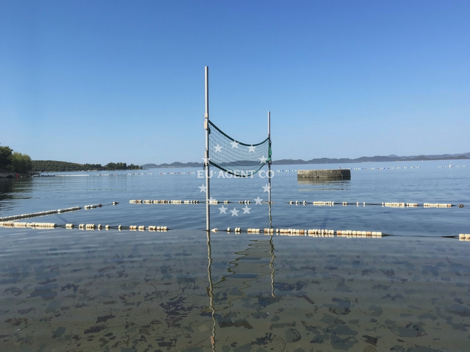 Shoreline and swimming area at Plaza Velika Sabusa in Ulica VII 15a, Kukljica